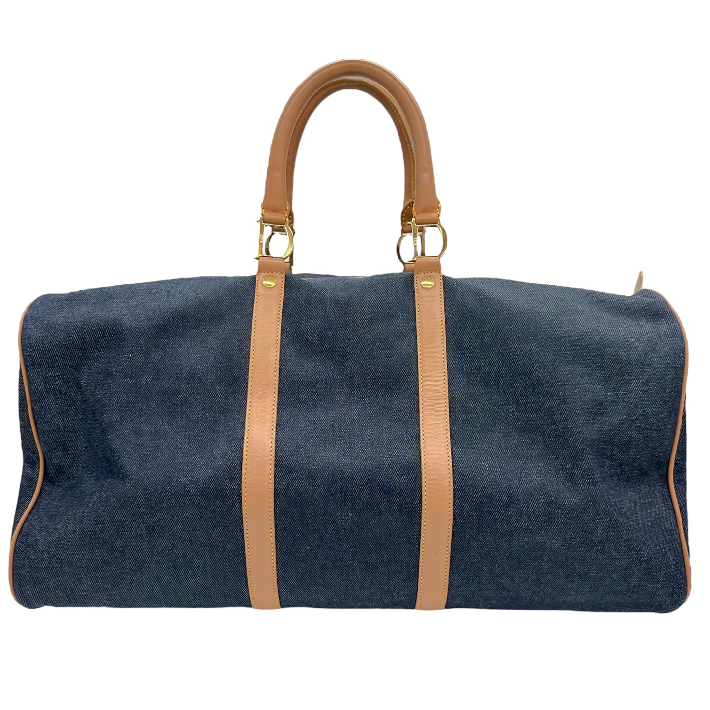 Christian Dior Blue Denim Duffle Bag