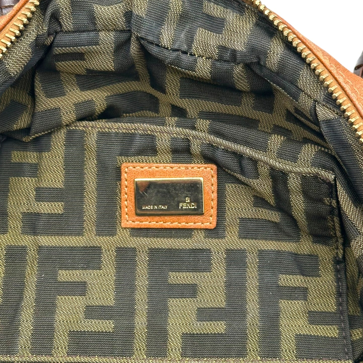 Fendi Tan & Brown Leather Mini Spy Bag