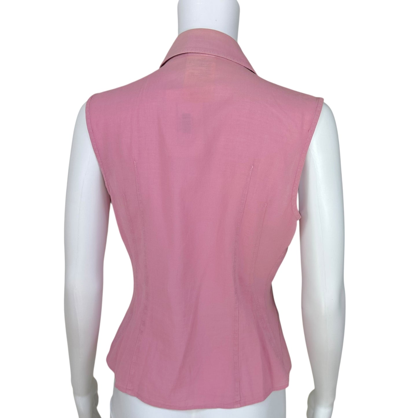 D&G Dolce & Gabbana Sheer Pink Sleeveless Blouse - Outfit Repeater