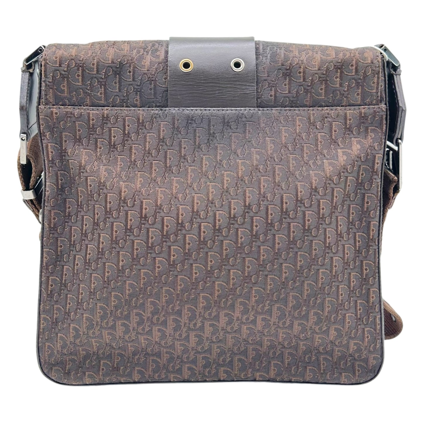 Christian Dior Dark Brown Trotter Monogram Street Chic Crossbody Satchel Bah