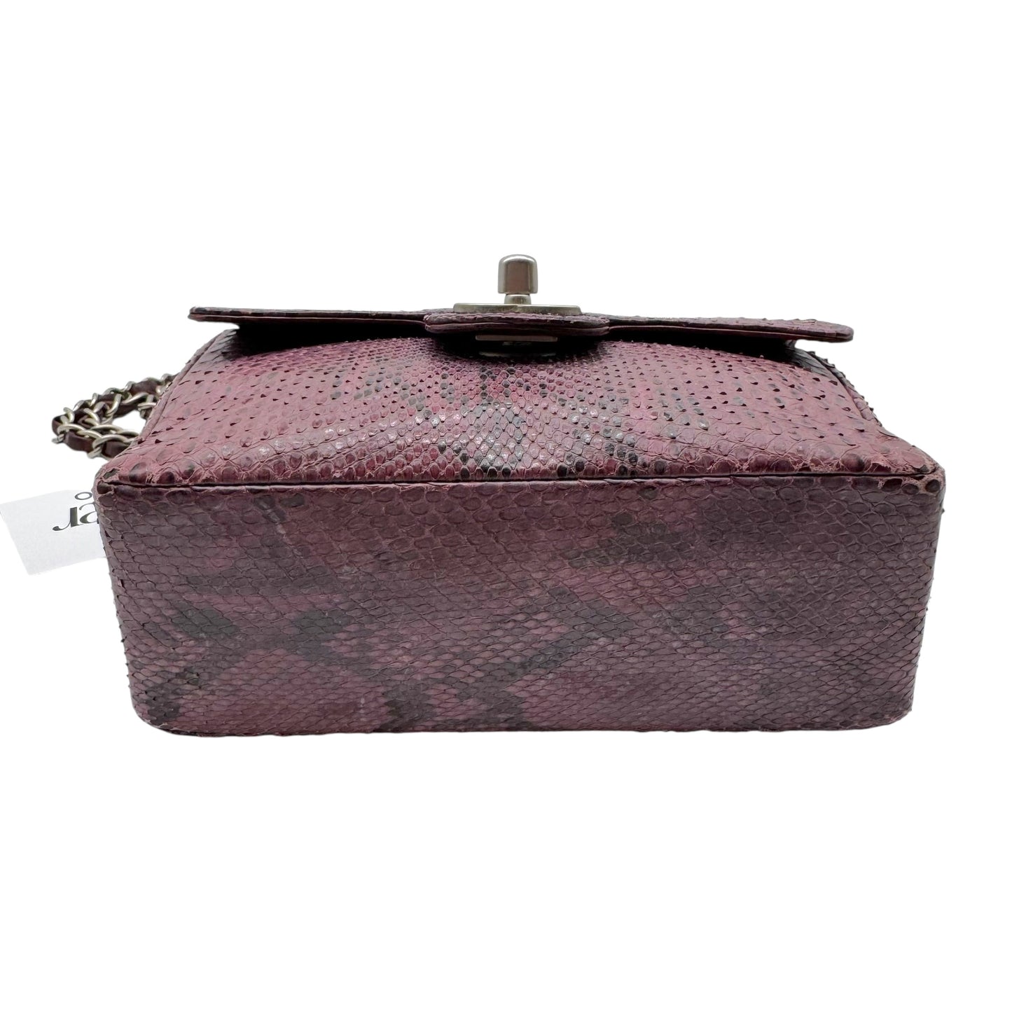 Chanel Purple Python Small Square Flap Bag