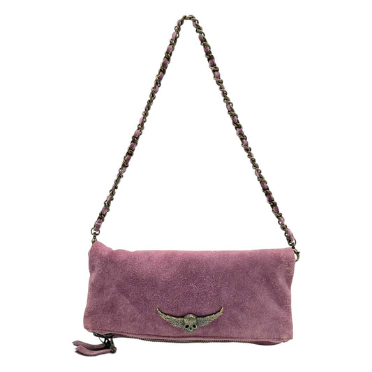 Zadig & Voltaire Purple Suede 2-Way Clutch Bag