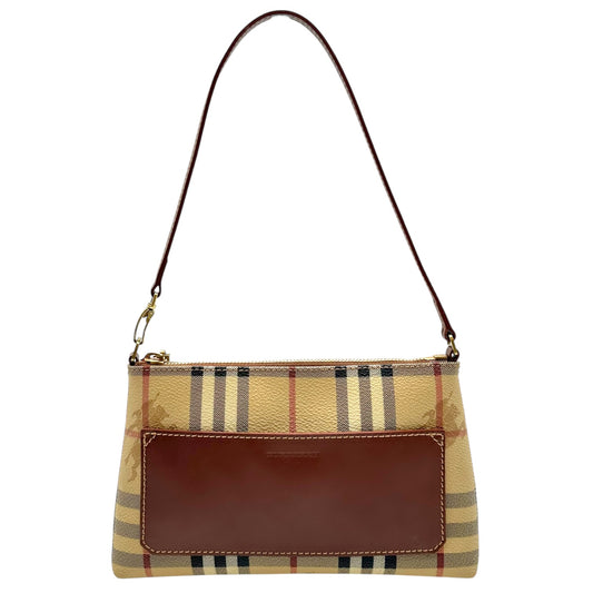 Burberry Tan Nova Check Plaid Coated Canvas Shoulder Pochette Bag - Outfit Repeater