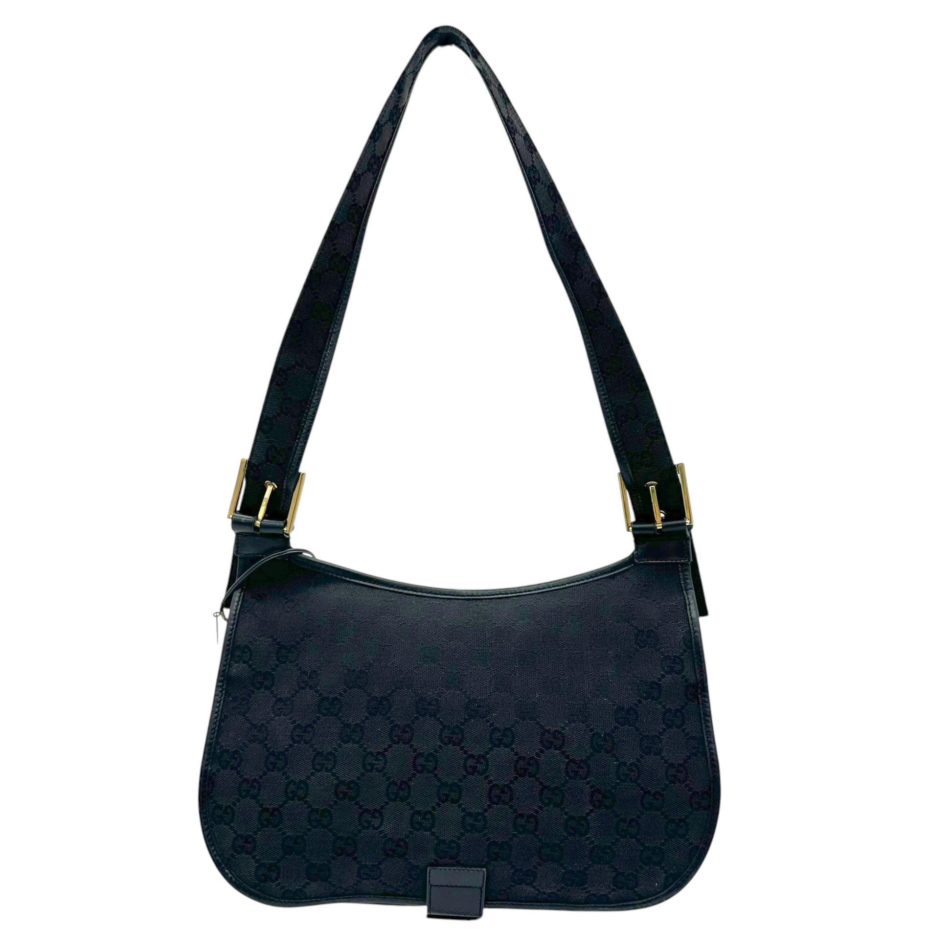 Gucci Black Monogram Crossbody Satchel Bag - Outfit Repeater