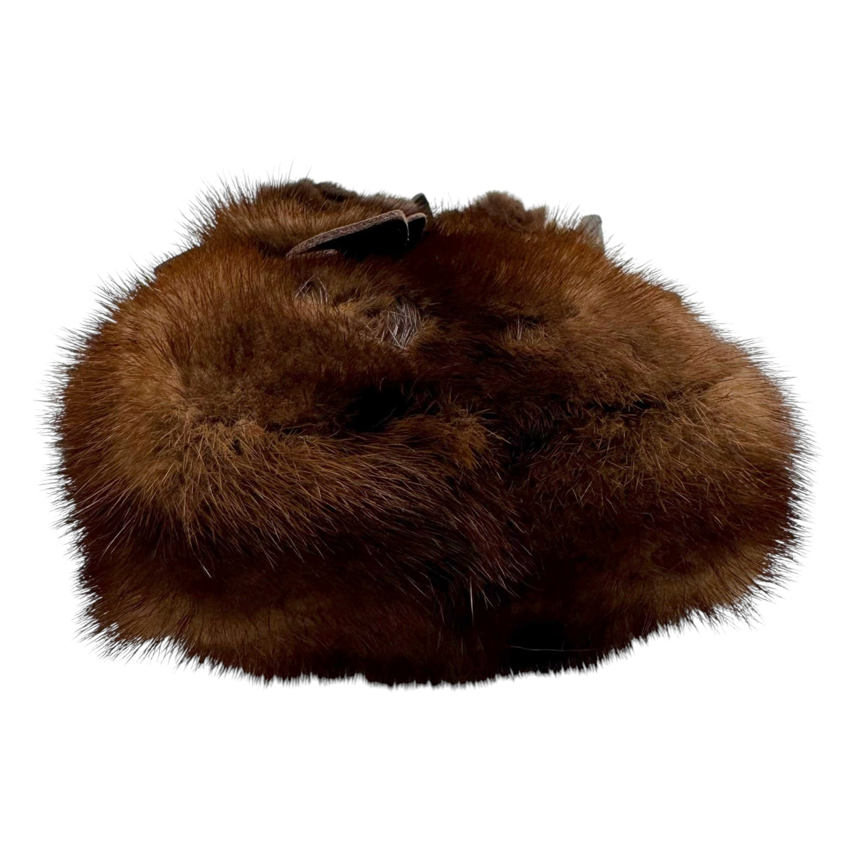Fendi Selleria Brown Mink Fur Floral Appliqué Mini Handbag 2008 RARE