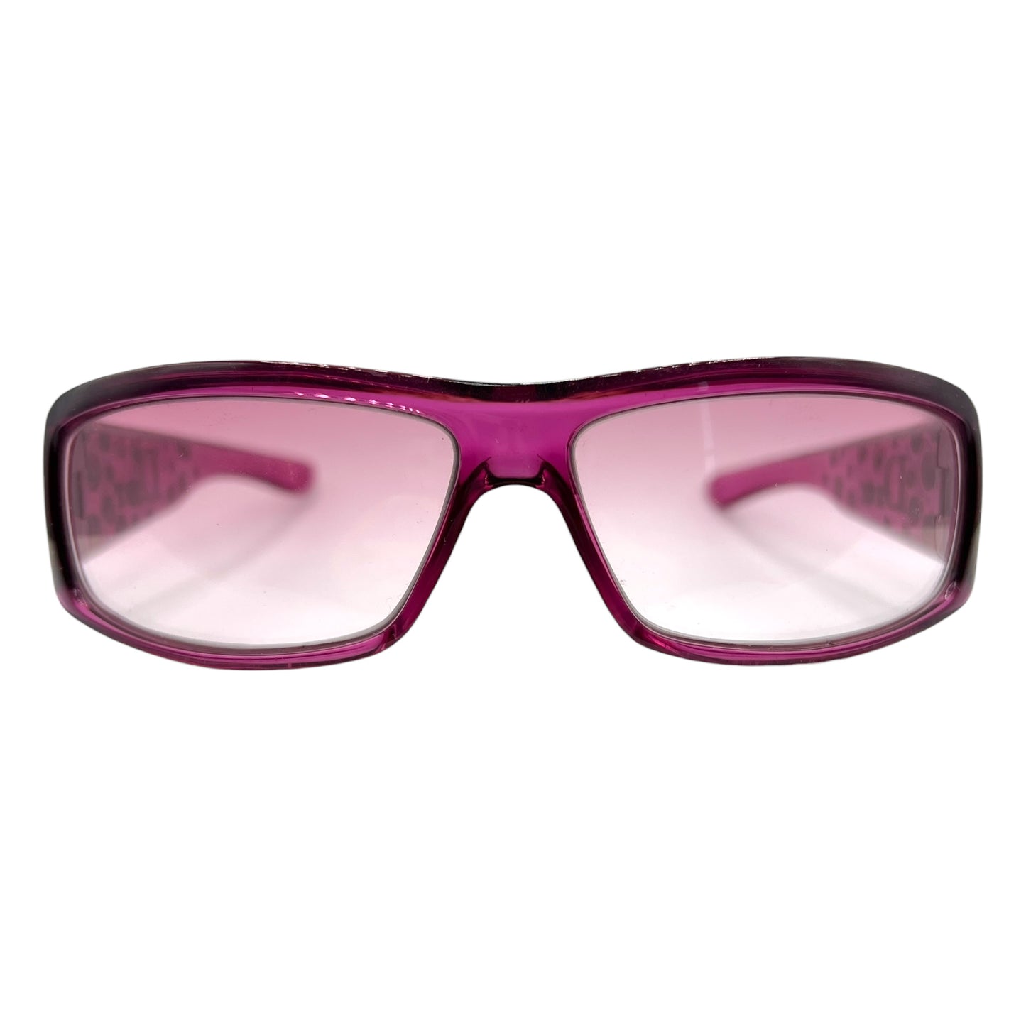 Christian Dior DiorSparkling1 Pink Crystal Embellished Rectangle Sunglasses w/ Case