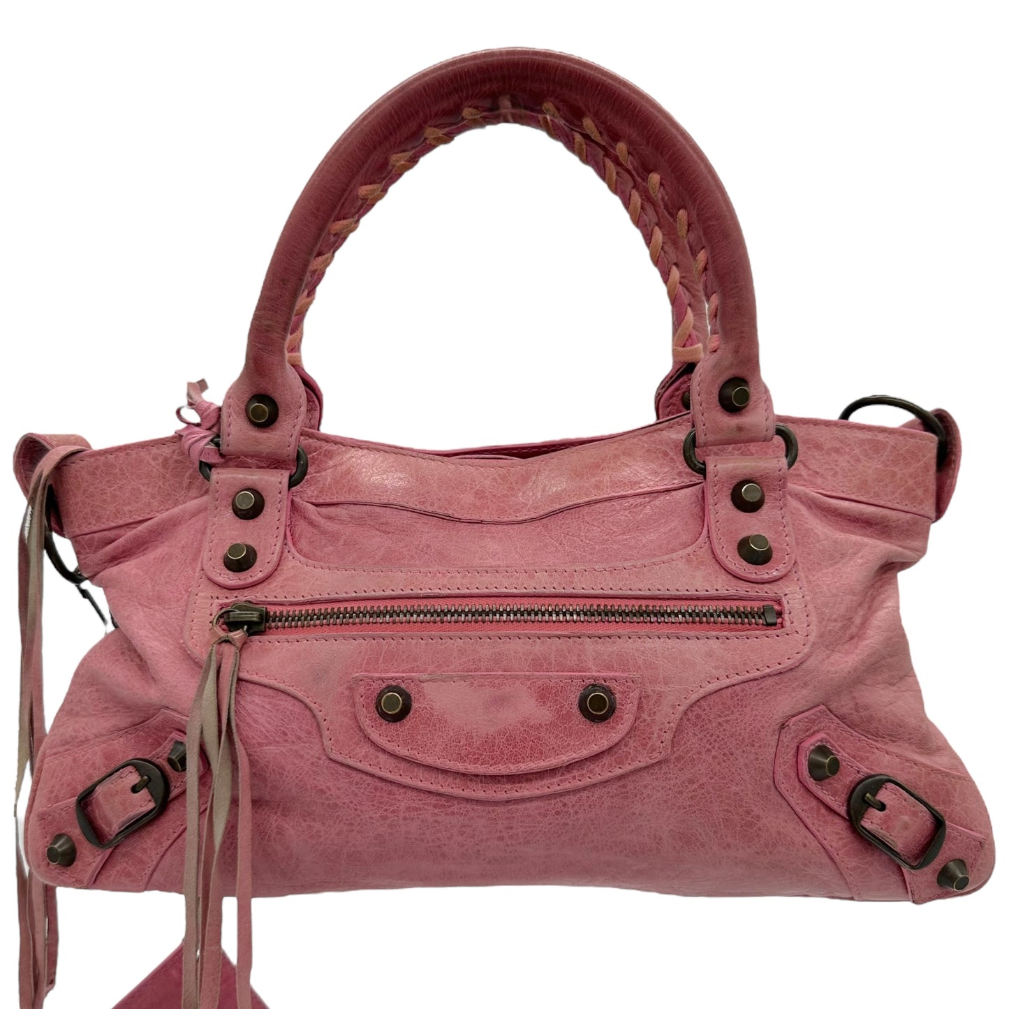 Balenciaga Light Pink Leather City Bag - Outfit Repeater
