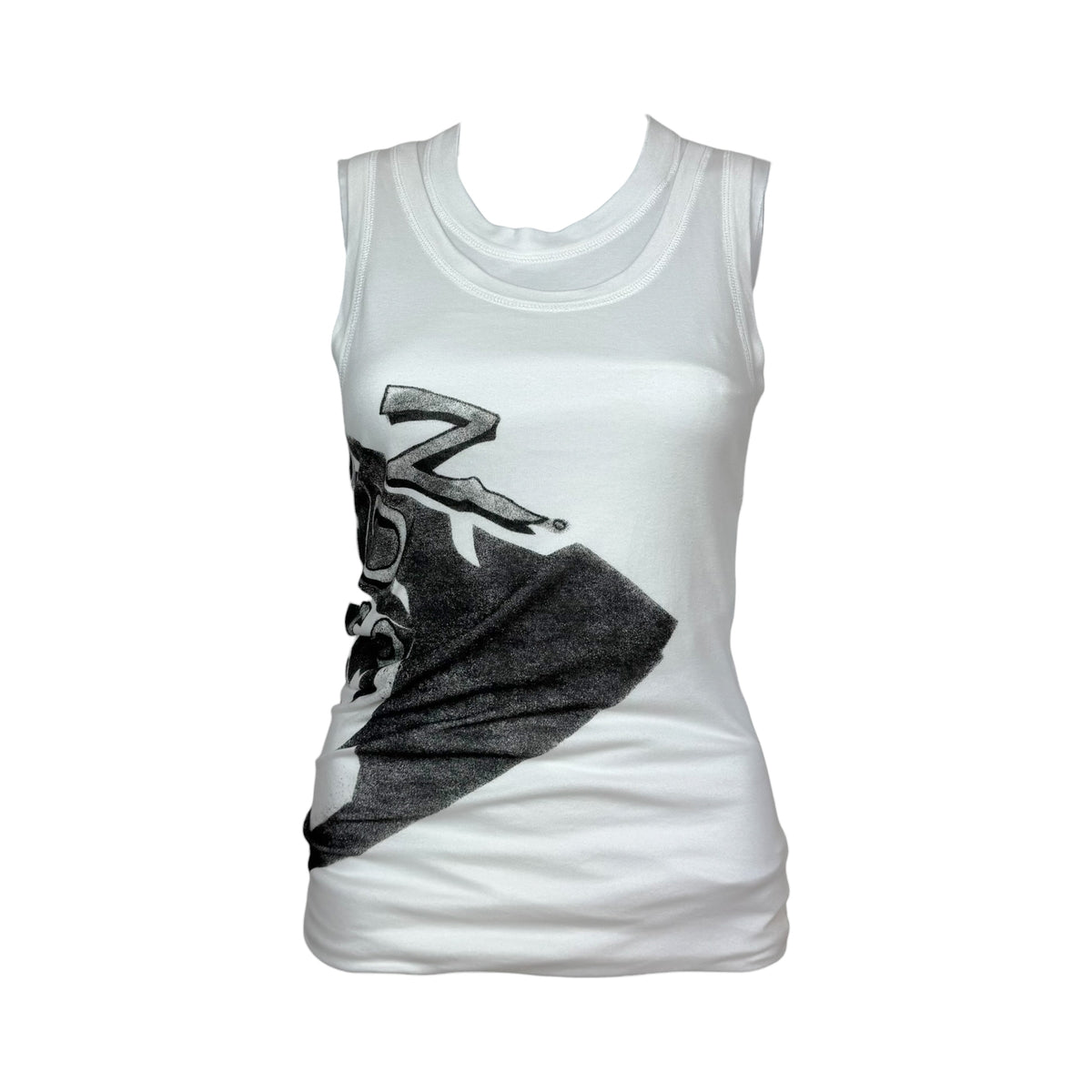 Christian Dior Double-Layer Tank Top White Graphic