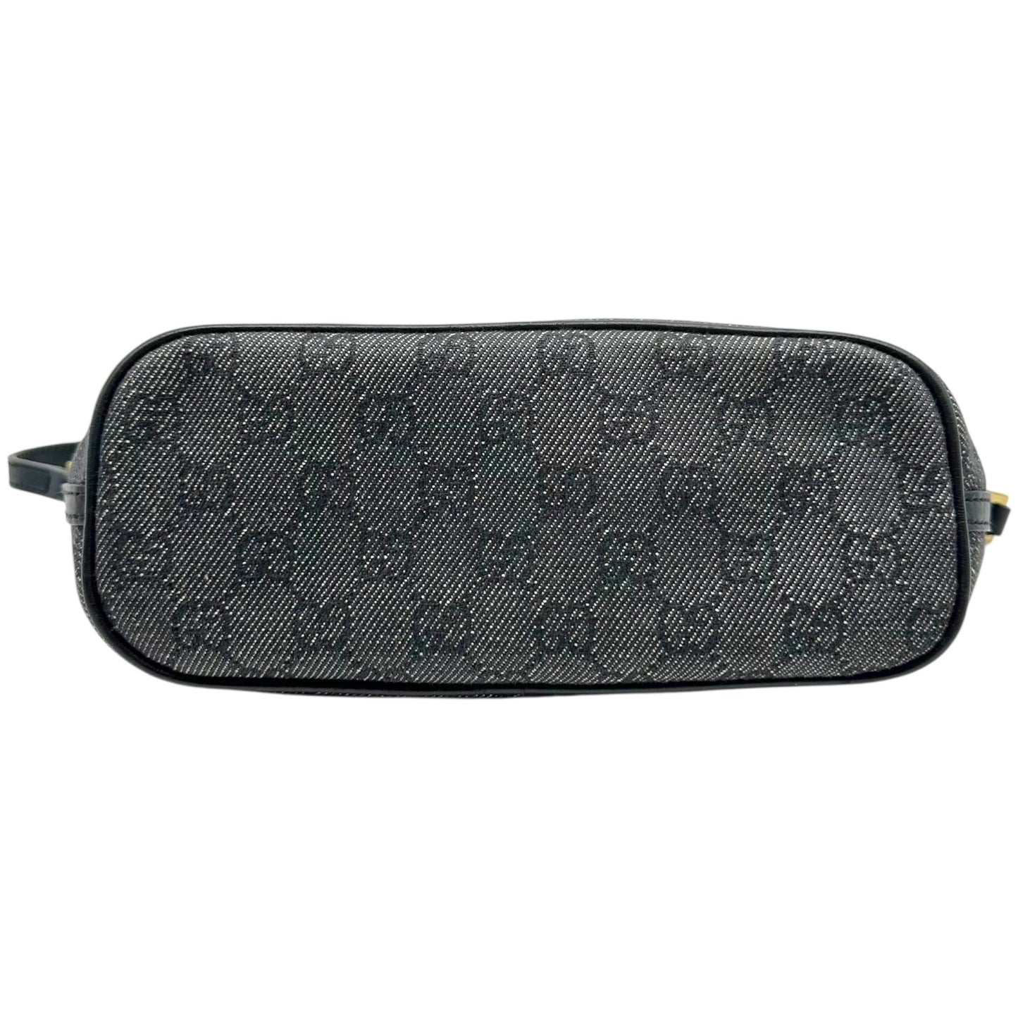 Gucci Gray Denim Monogram Boat Pochette Mini Bag