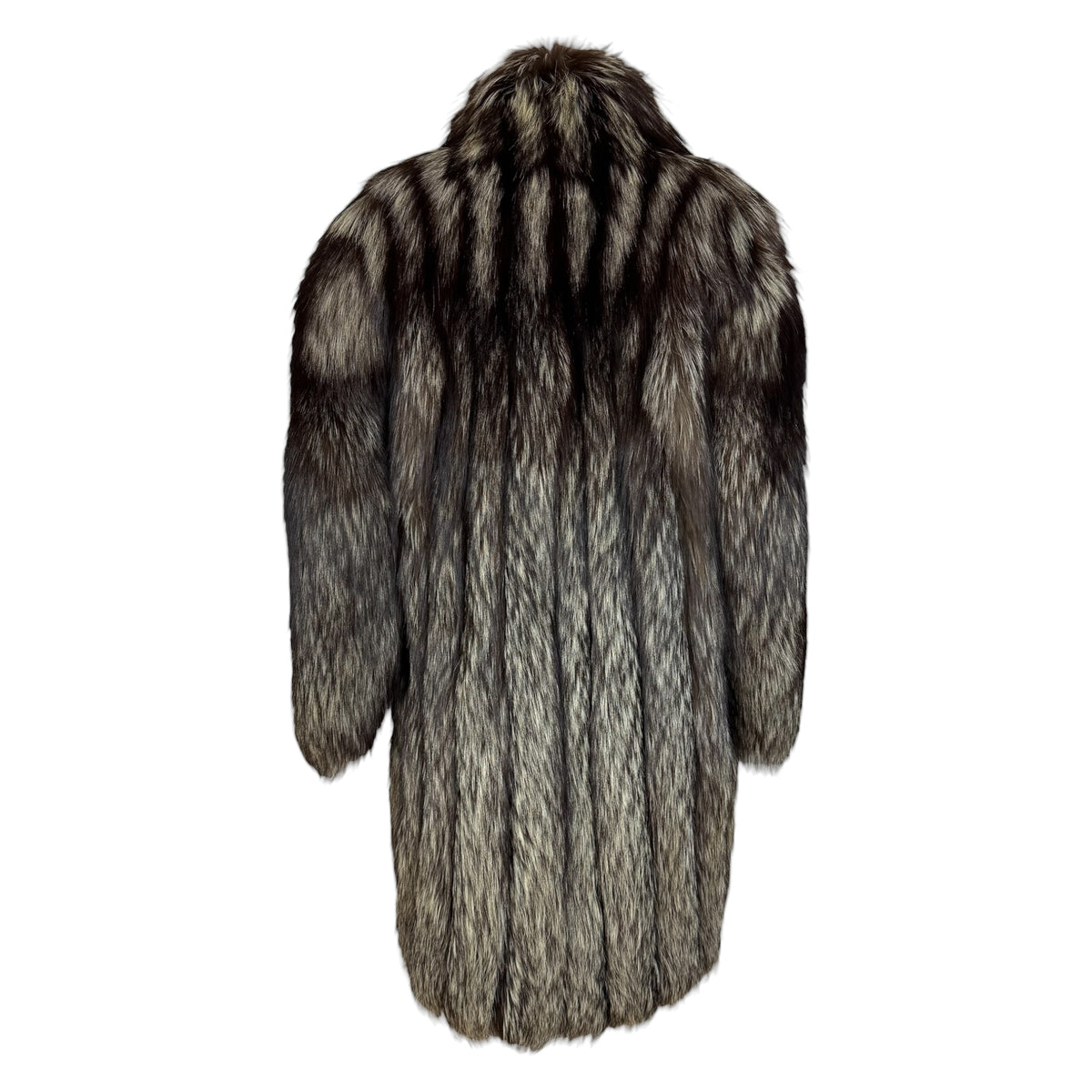 Saga Fox Silver Fox Mid-Length Coat