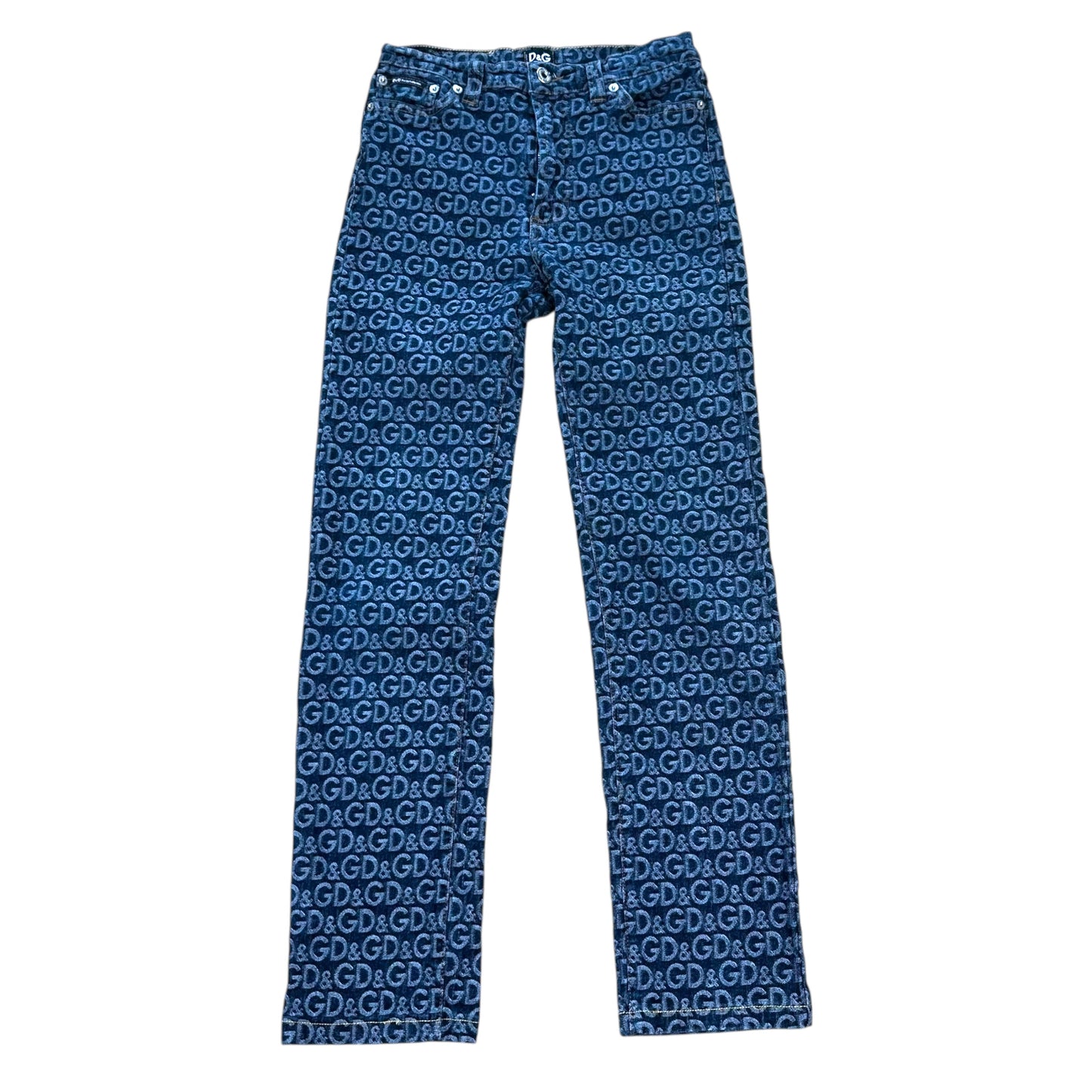 D&G Dolce & Gabbana Blue Logo Jeans