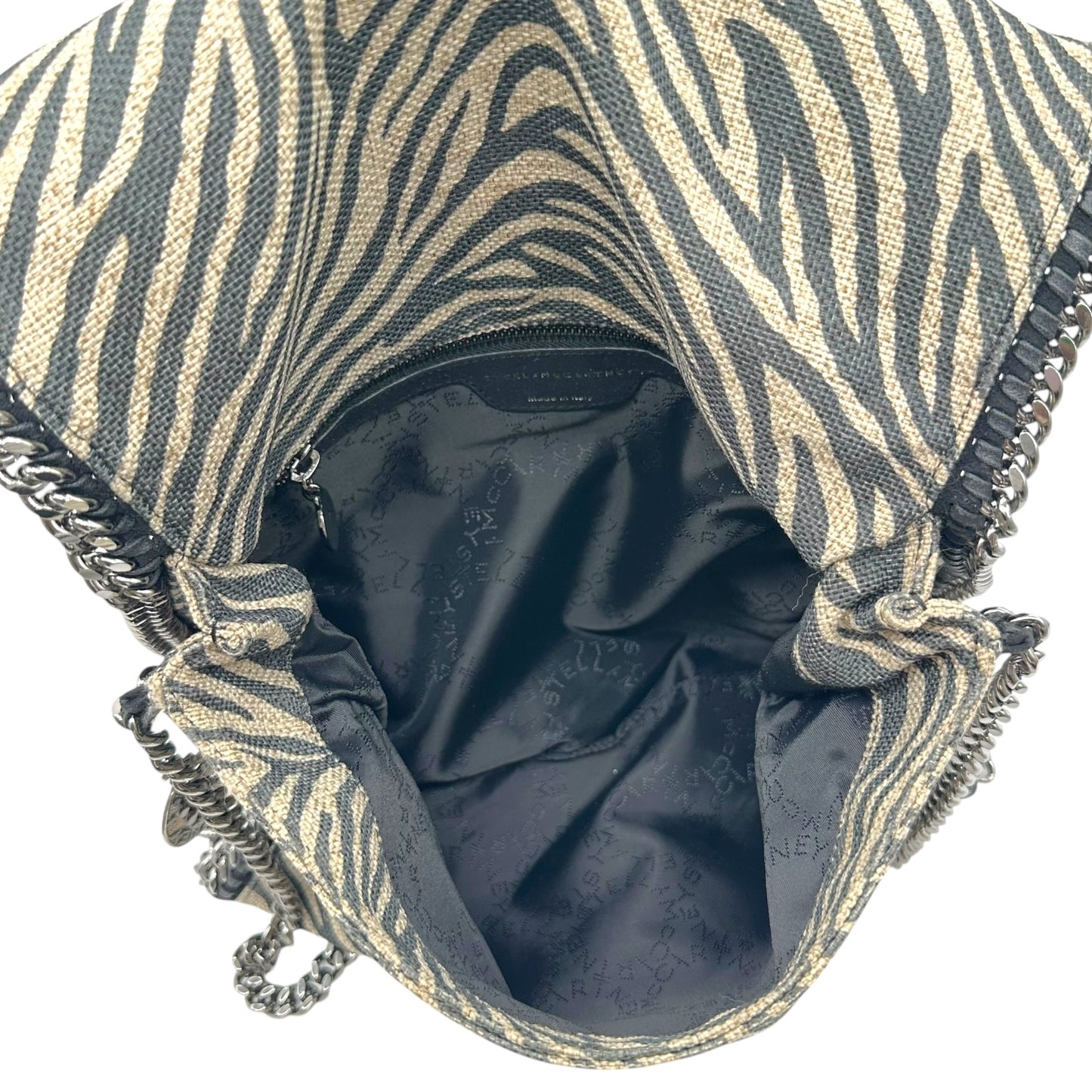 Stella McCartney Zebra Print Canvas Falabella Bag