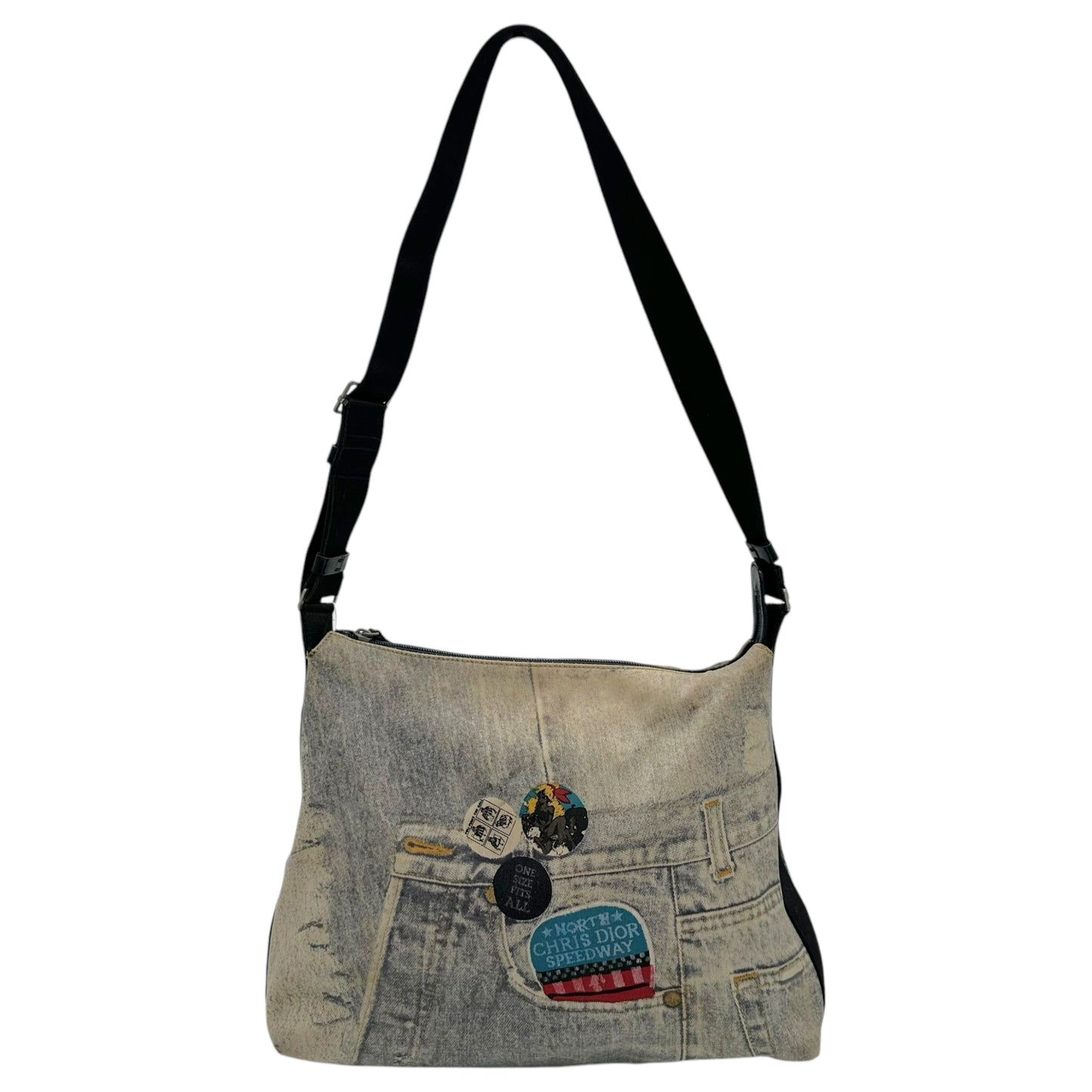 Christian Dior Denim Speedway Messenger Bag - Outfit Repeater