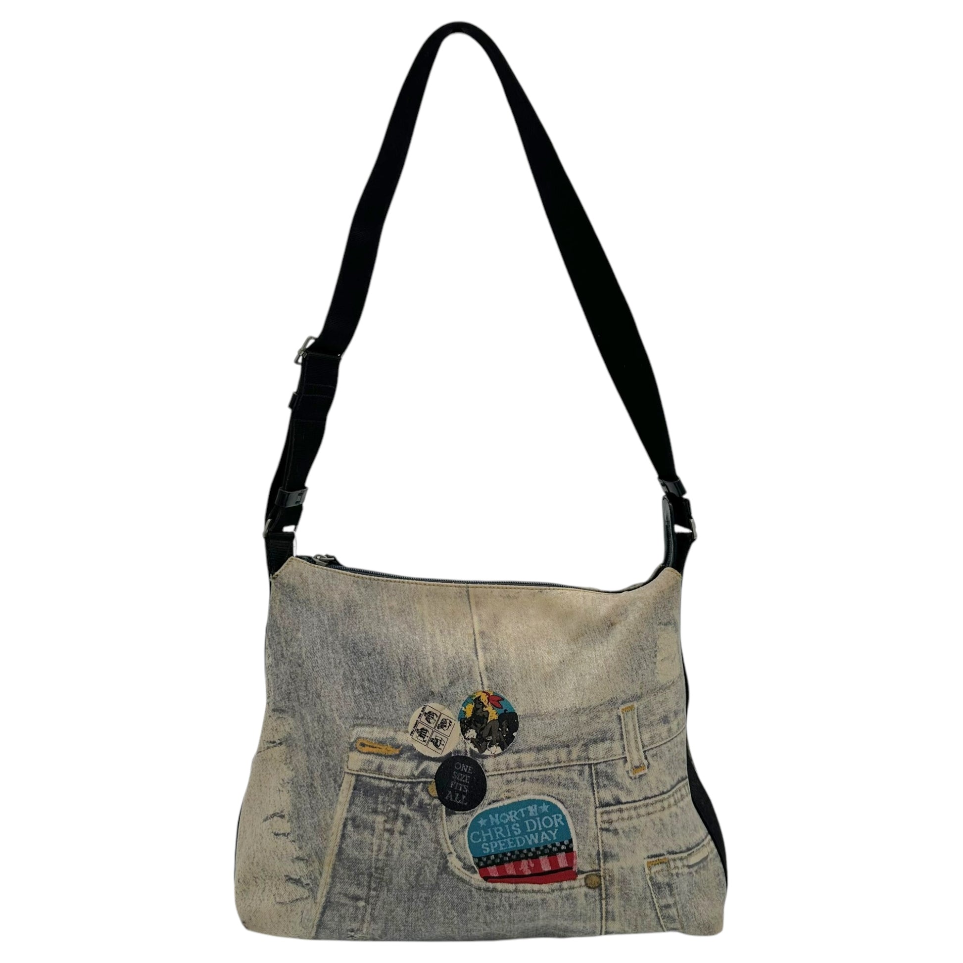 Christian Dior Denim Speedway Messenger Bag - Outfit Repeater