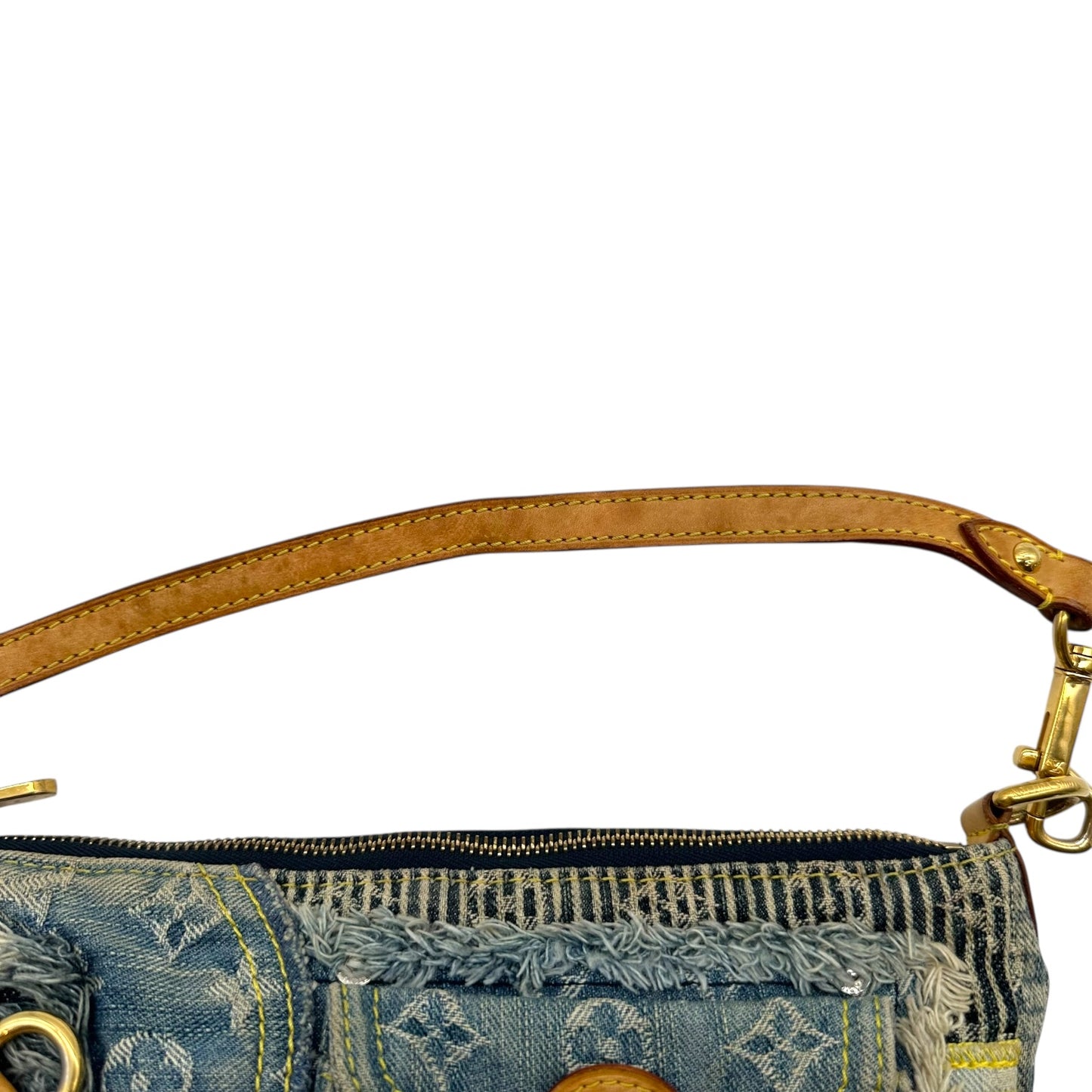 Louis Vuitton Denim Patchwork Pochette Bag