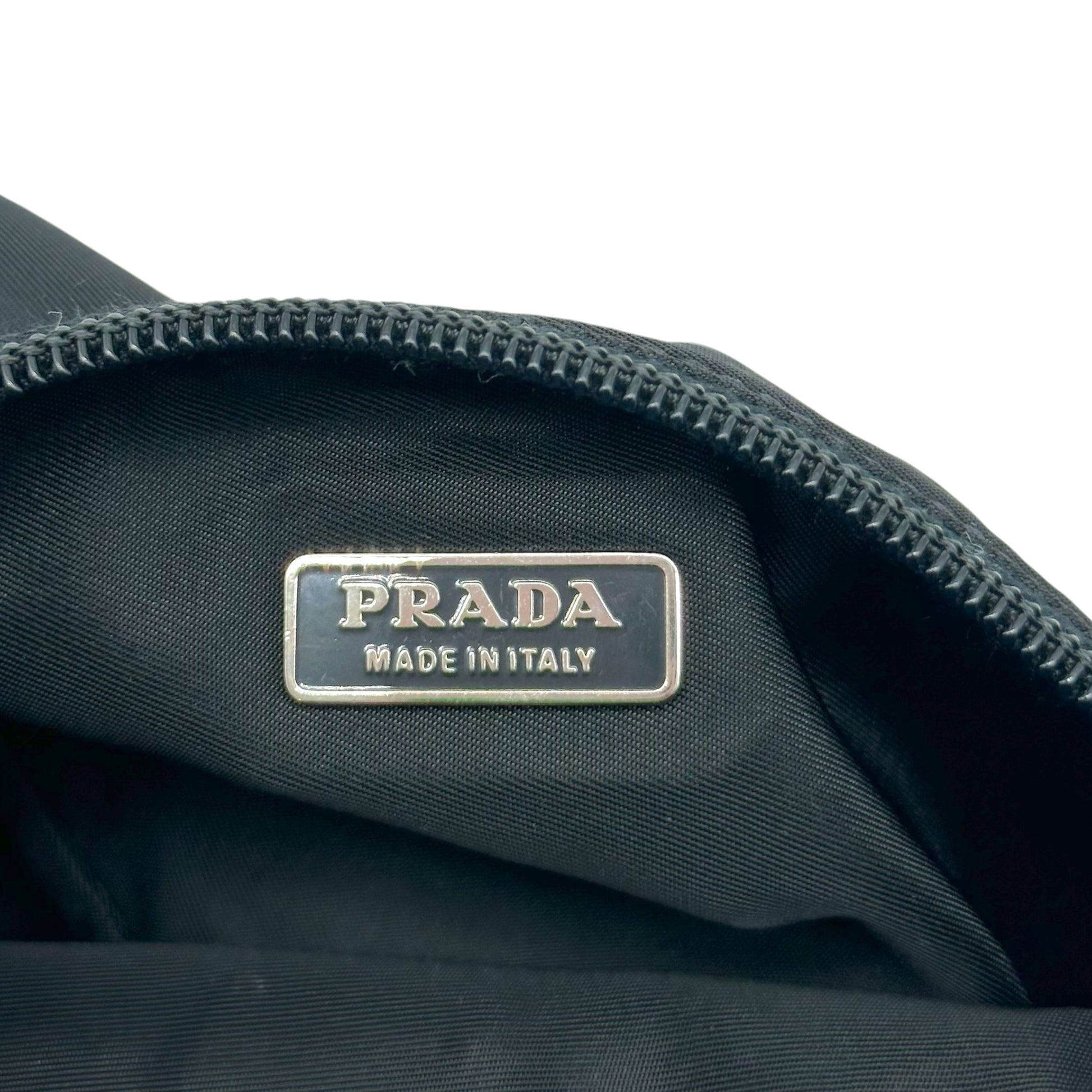 Prada Black Nylon Mini Pochette Bag