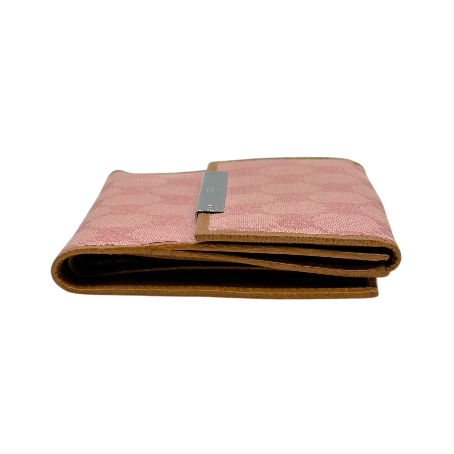 Gucci Pink Monogram Canvas Bi-Fold Wallet - Outfit Repeater