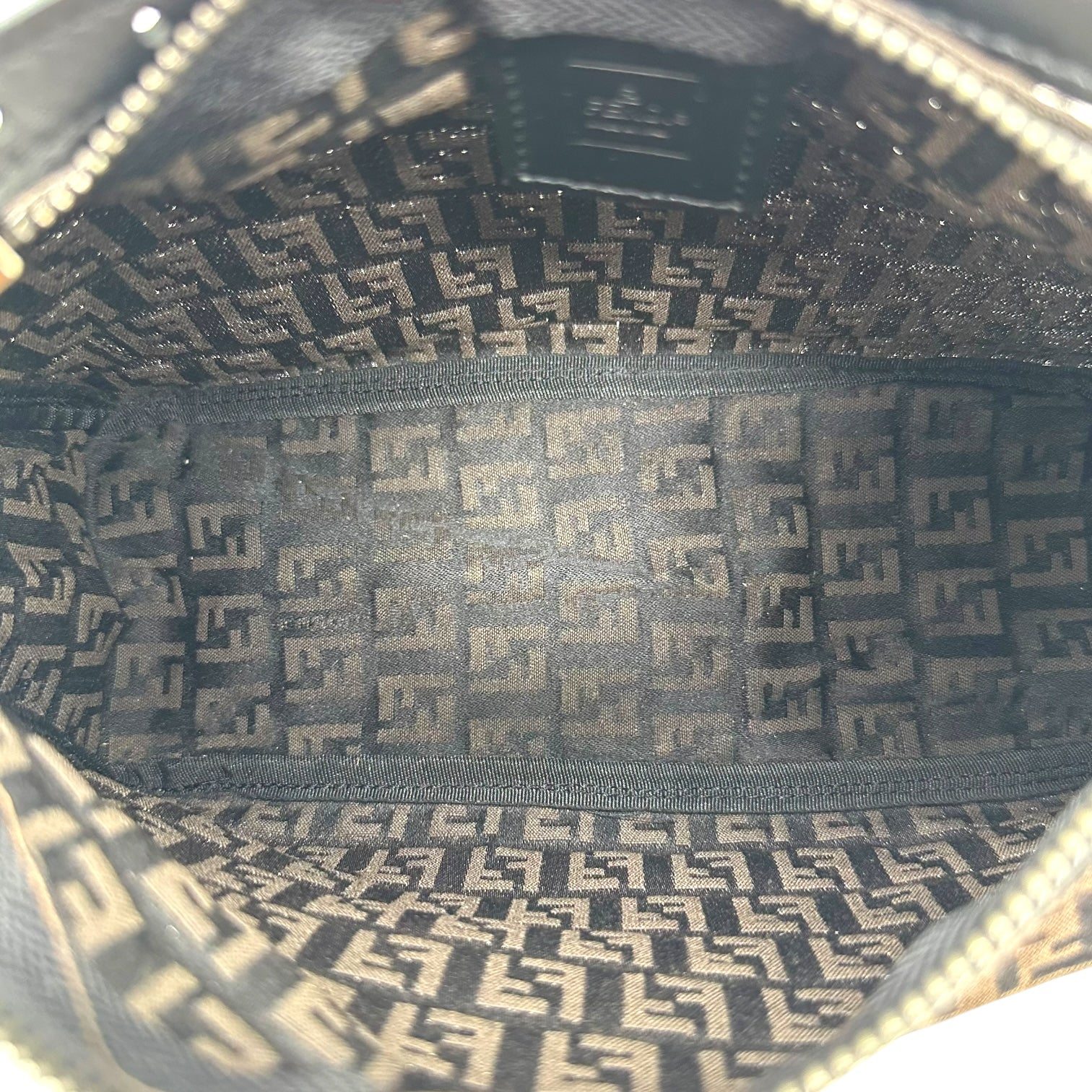 Fendi Brown Zucca Monogram Pochette Bag - Outfit Repeater