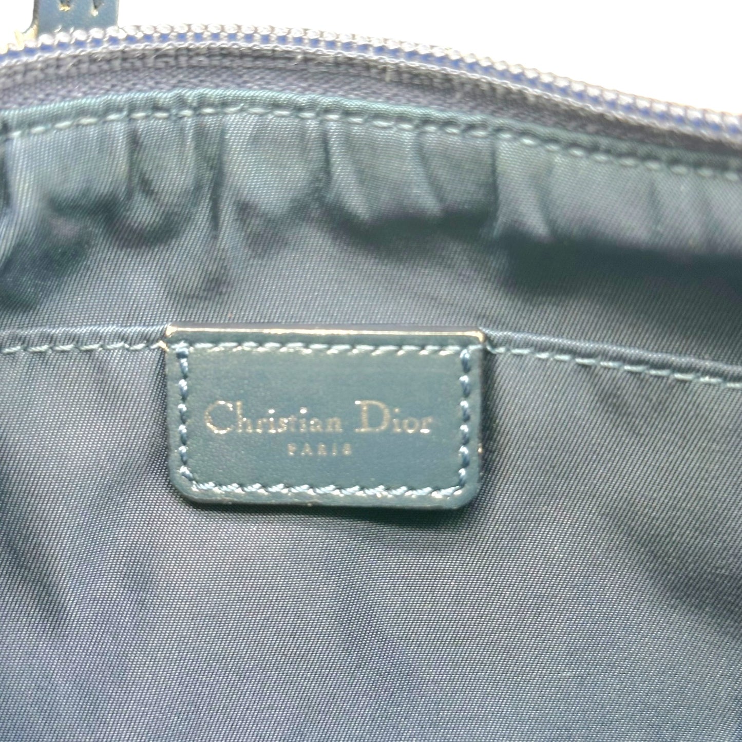 Christian Dior Navy Blue Trotter Monogram Shoulder Pochette Bag
