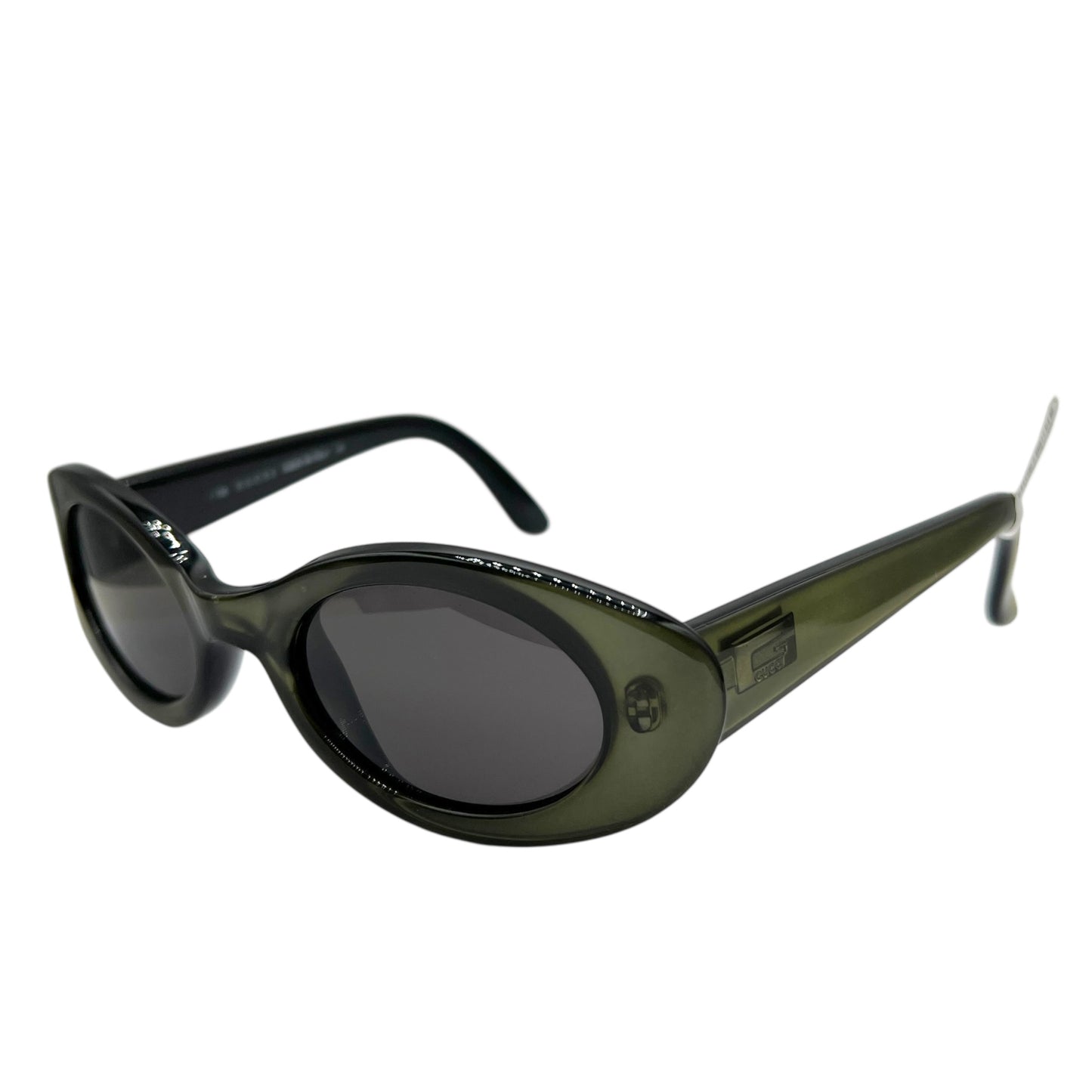 Gucci Green Iridescent & Black Oval Sunglasses 2438/S