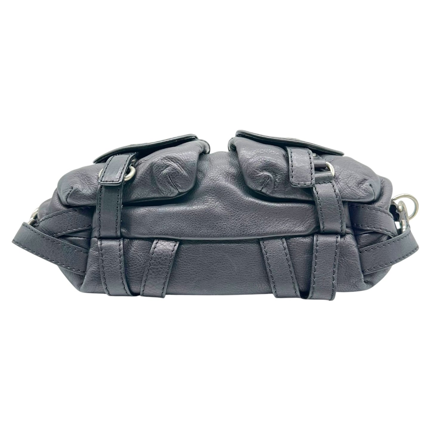 Sonia Rykiel Black Silver Studded Cargo Pocket Bag