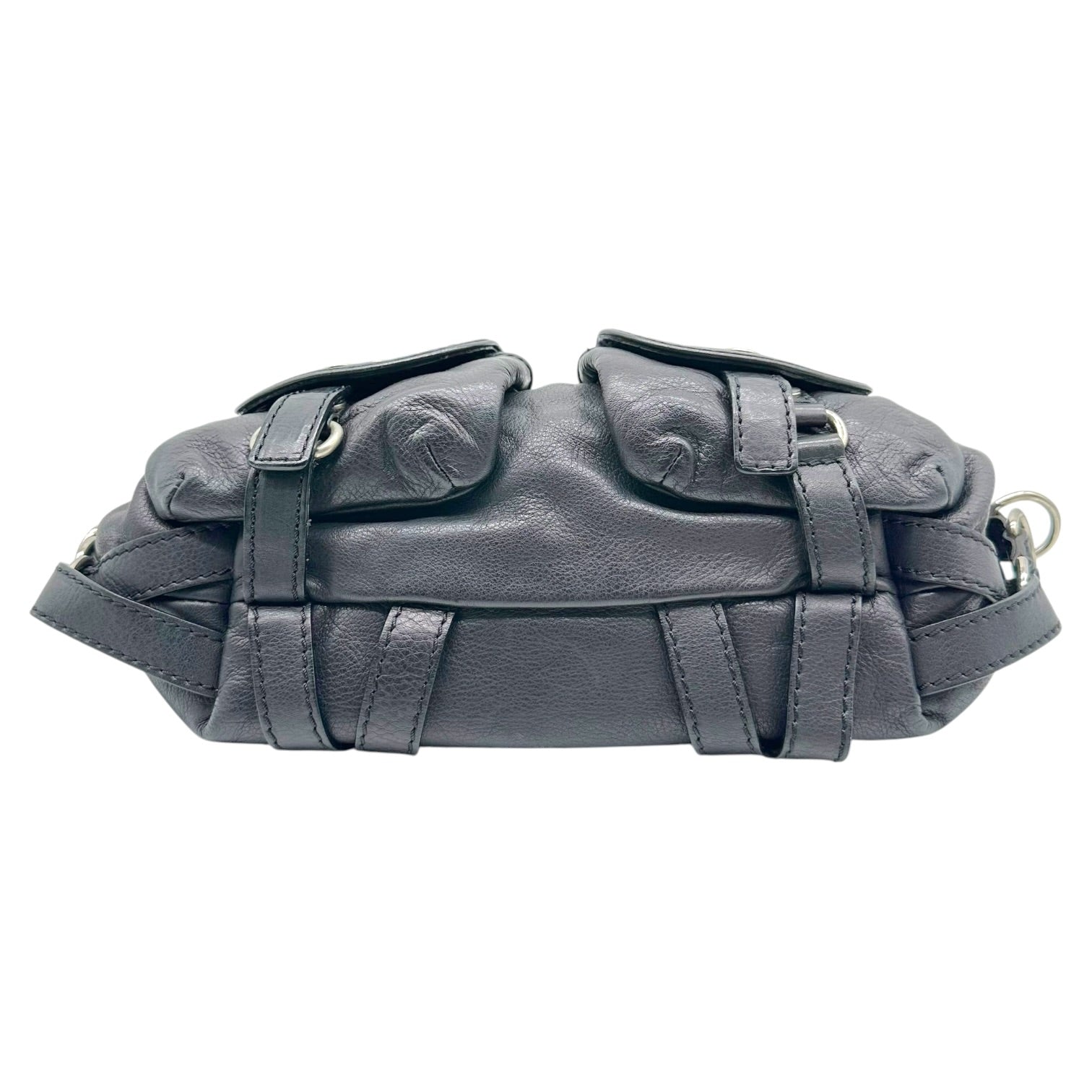 Sonia Rykiel Black Silver Studded Cargo Pocket Bag