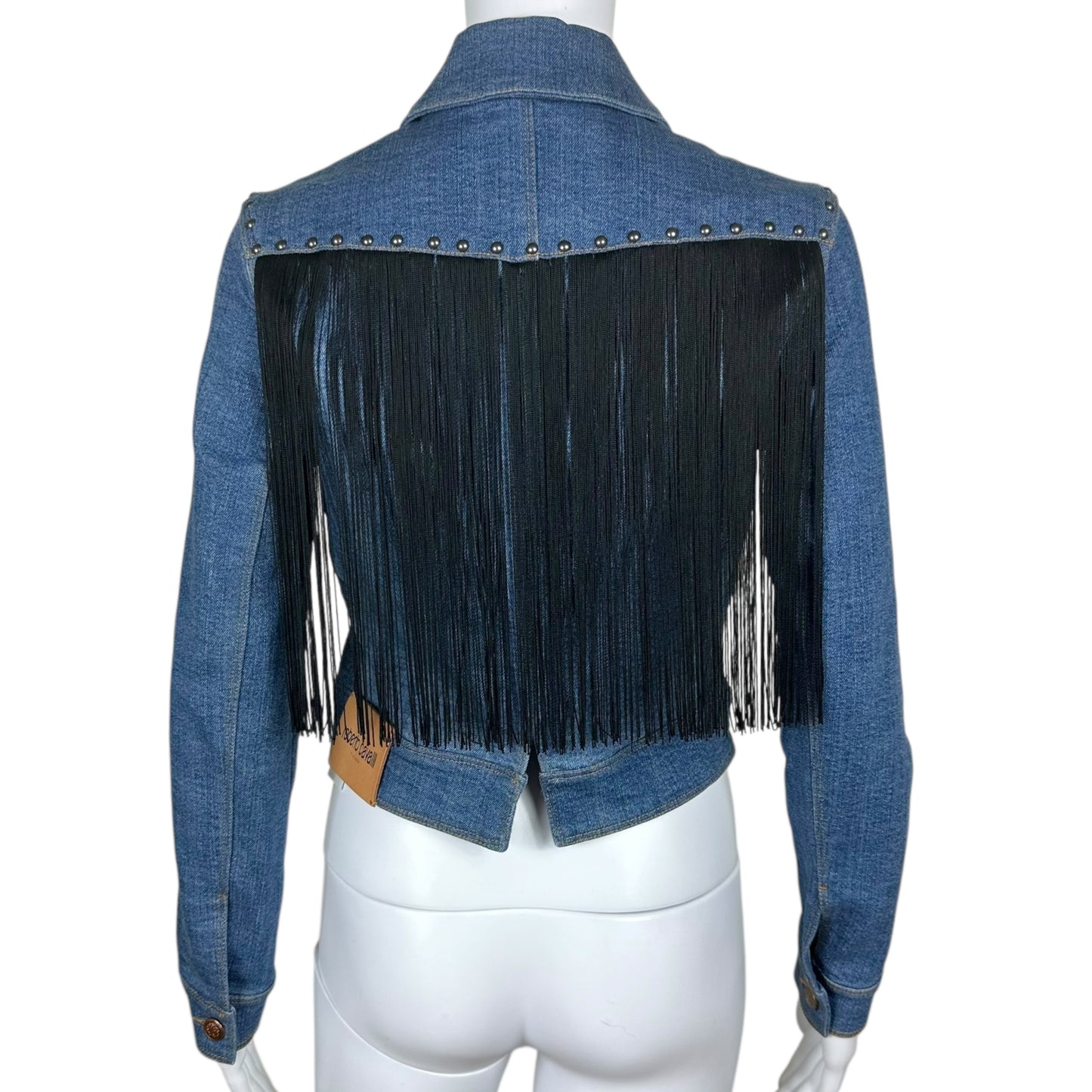 Roberto Cavalli Denim Jacket w/ Fringe Back - Outfit Repeater