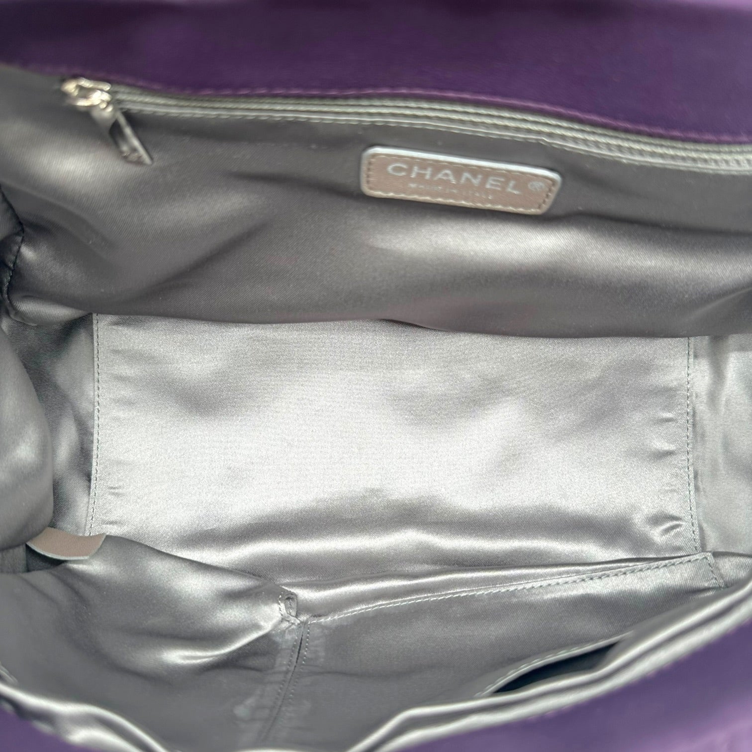 Chanel Purple Quilted Bubble Shoulder Flap Bag