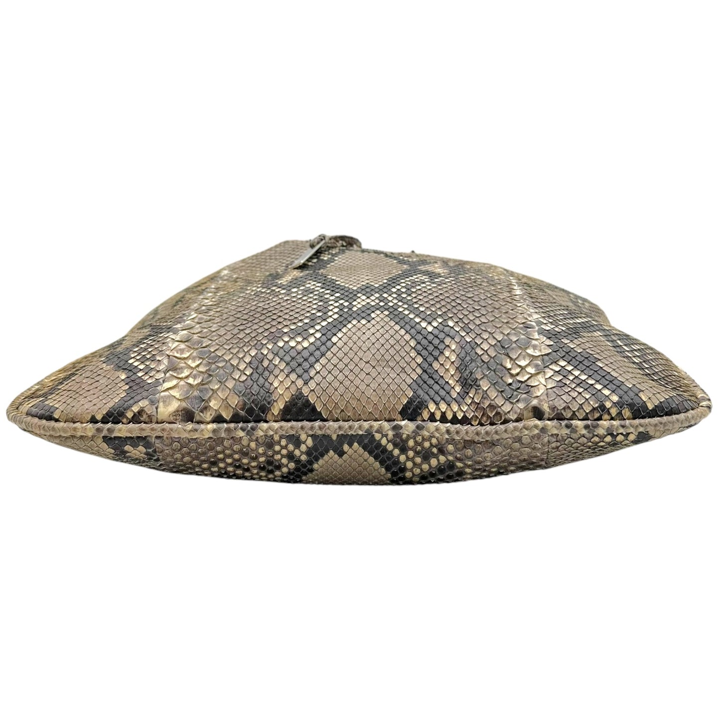 Gucci Brown Python Hobo Bag With Bamboo Handle