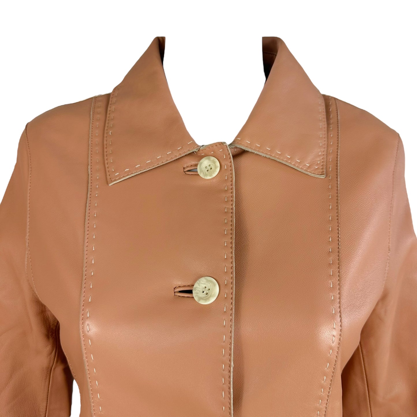 Balmain Pink Leather Jacket