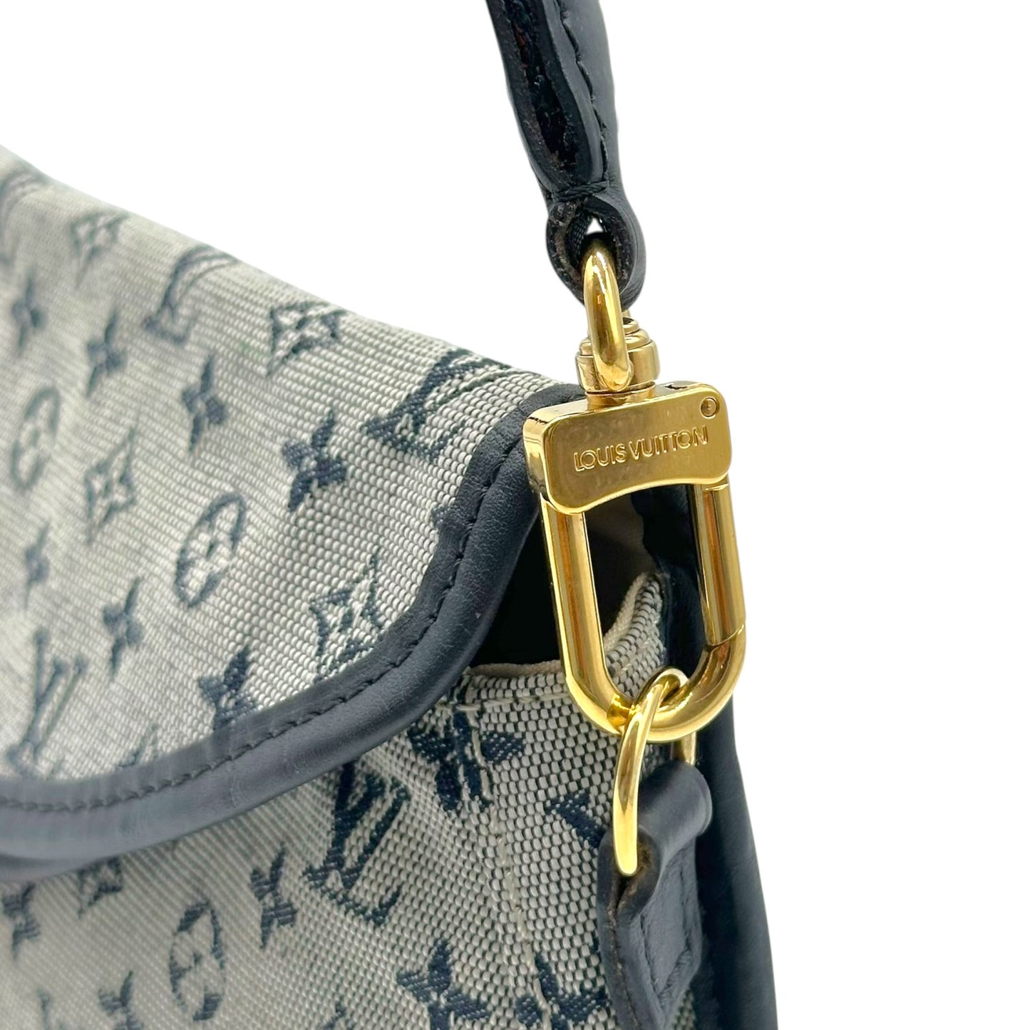 Louis Vuitton Mini Pochette Bag Navy Blue Monogram
