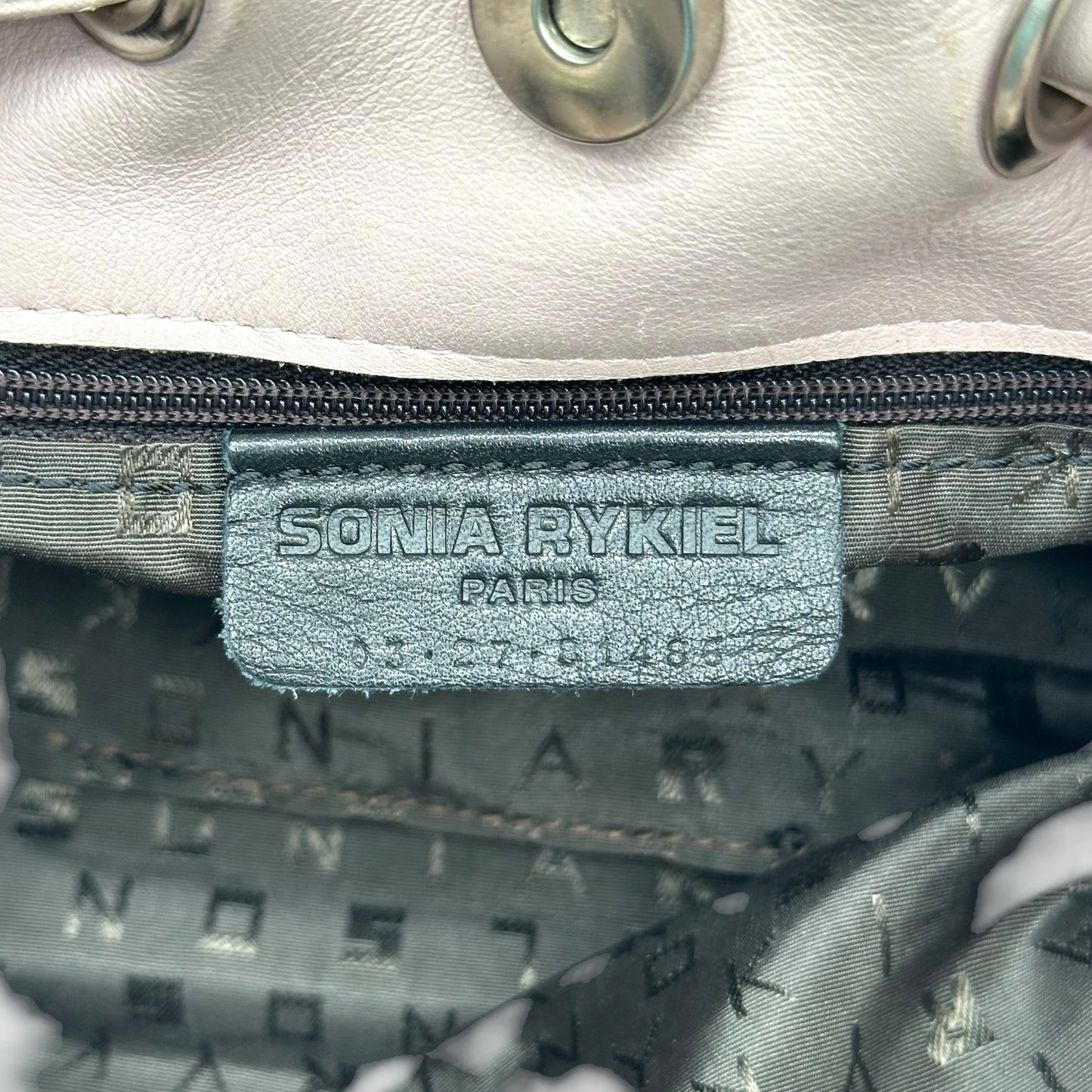 Sonia Rykiel Light Pink Leather & Multicolor Crystal Domino Bag