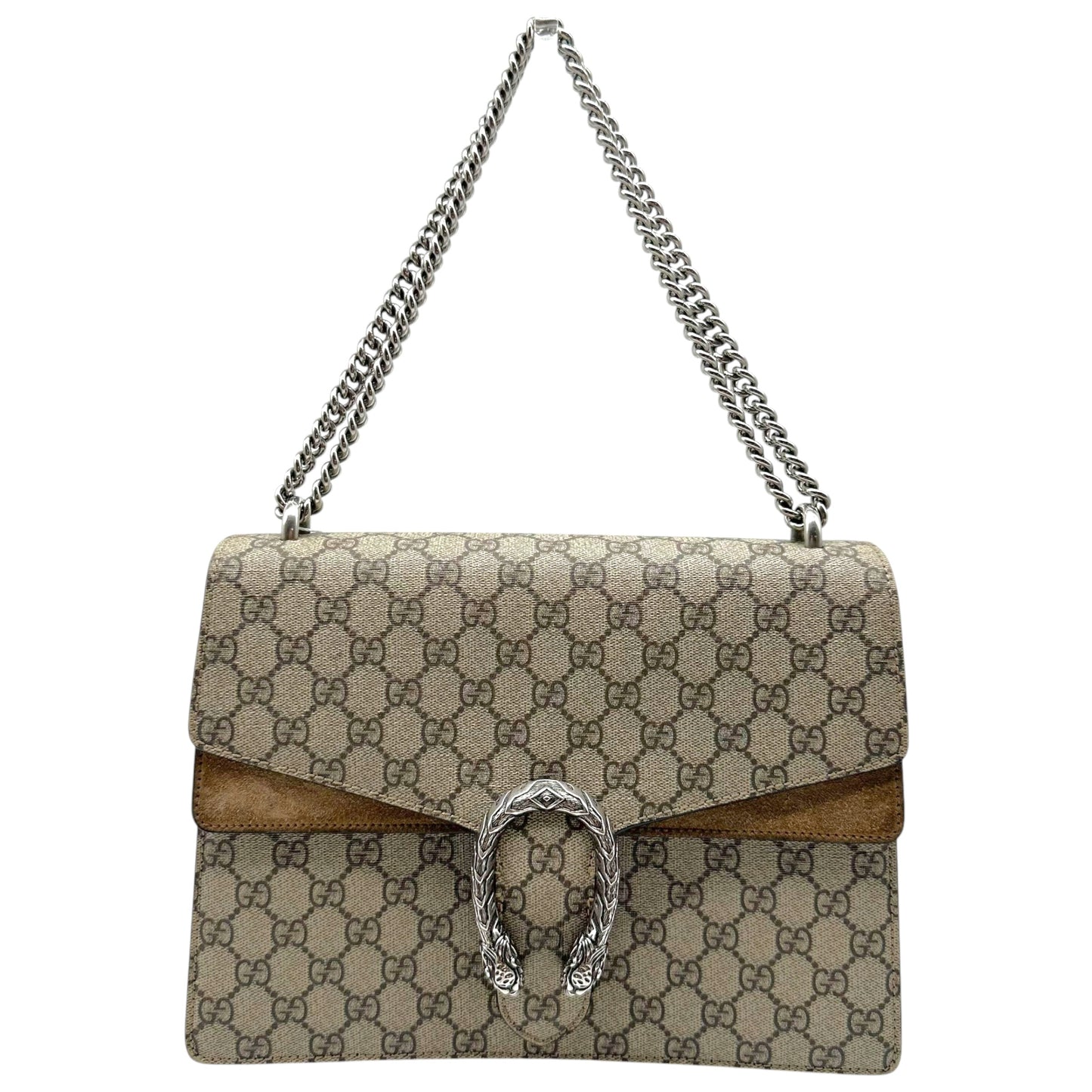 Gucci Tan Supreme Monogram Medium Dionysus Shoulder Bag