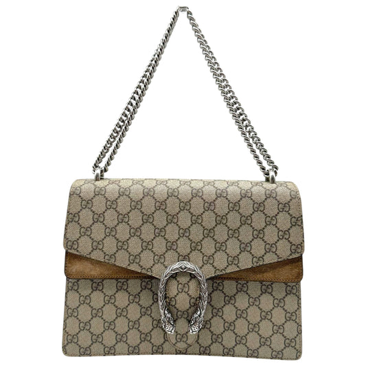 Gucci Tan Supreme Monogram Medium Dionysus Shoulder Bag