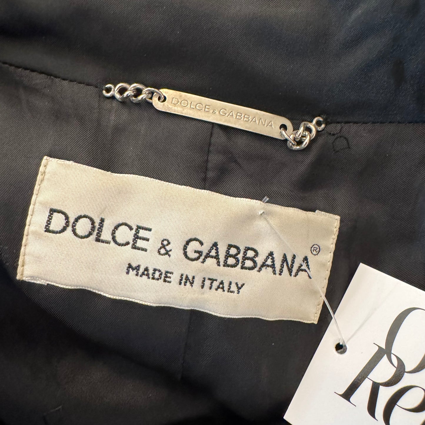 Dolce & Gabbana Black Trench Coat With Faux Fur Trim