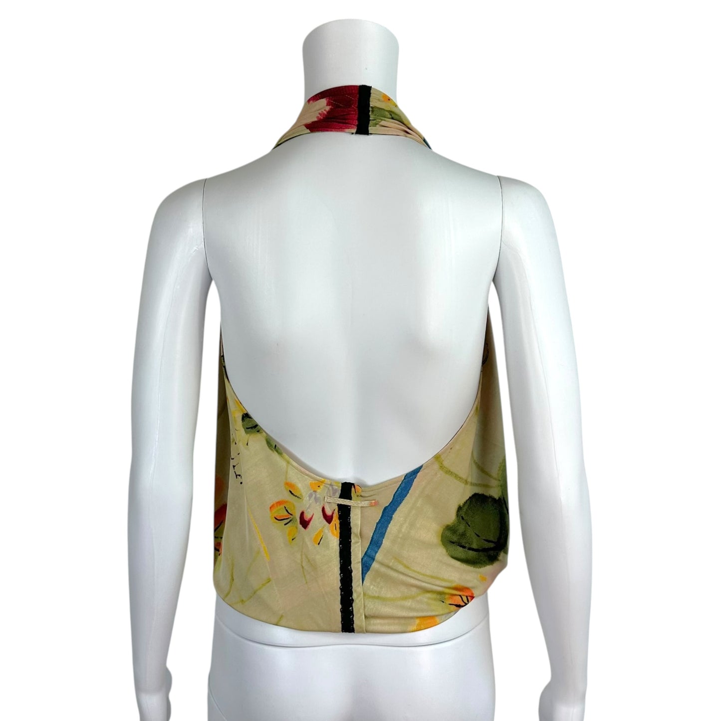 Jean Paul Gaultier Floral Print Halter Tank Top