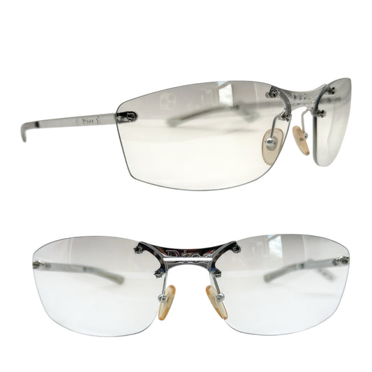 Christian Dior DiorPop Silver Rimless Sunglasses - Outfit Repeater