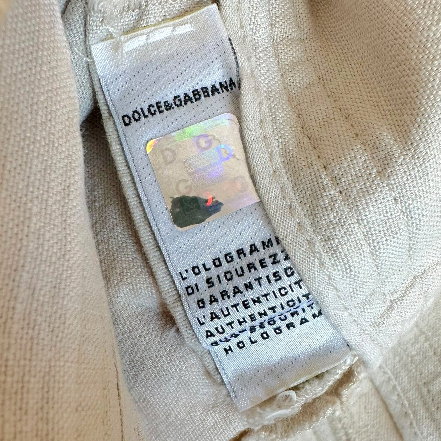 D&G Dolce & Gabbana Beige Button Side Mini Skirt - Outfit Repeater