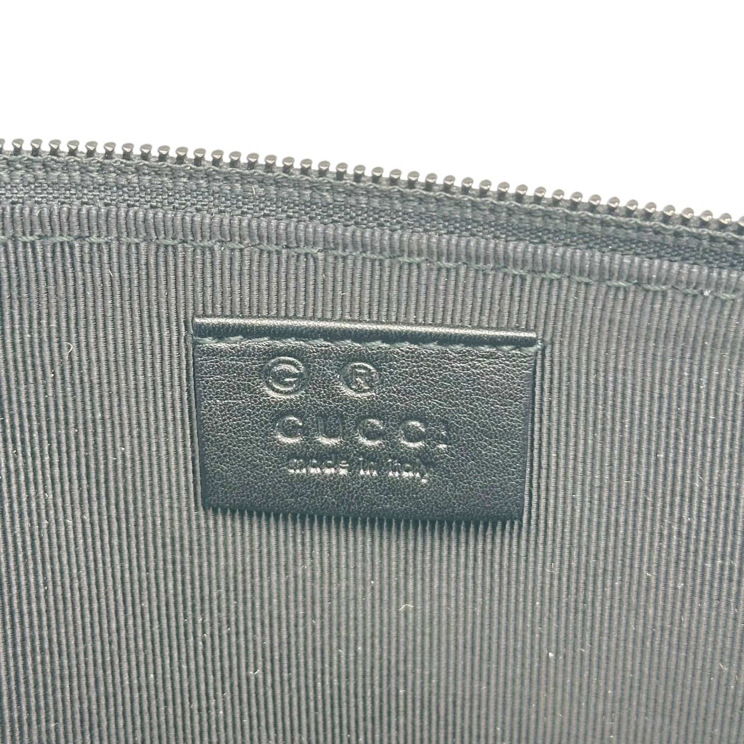 Gucci Black Gold Lizard Skin Boat Pochette Bag