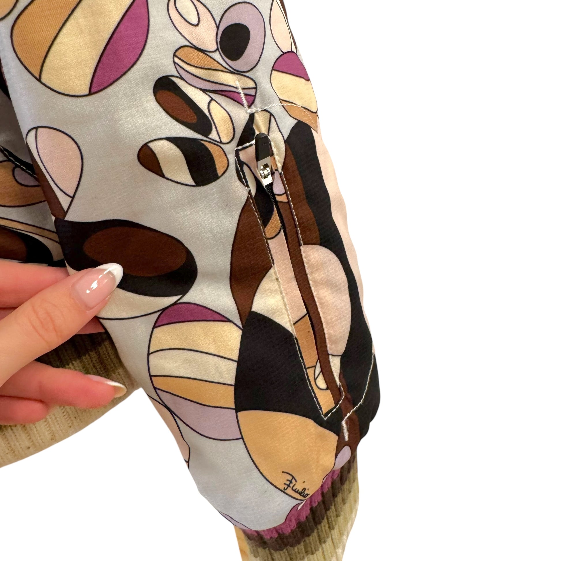 Emilio Pucci x Rossignol Brown & Purple Printed Ski Coat - Outfit Repeater