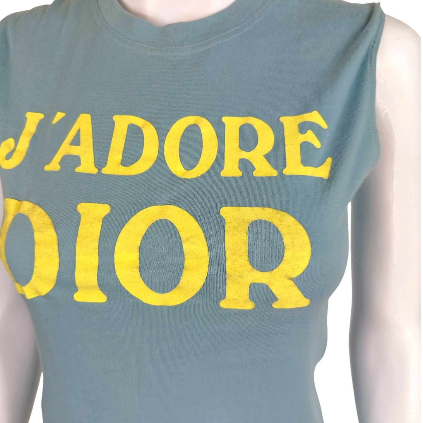 Christian Dior Light Blue Yellow Tank Top