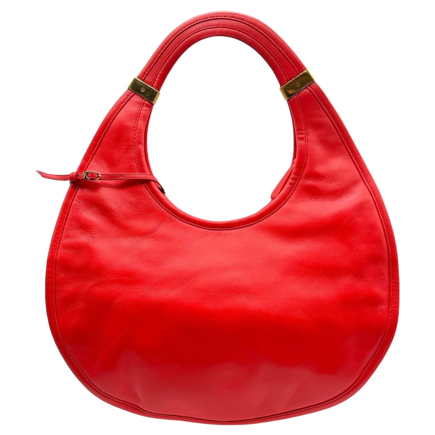 Christian Dior Bright Orange Leather Hobo Bag