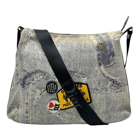 Christian Dior Miss Diorella Denim Printed Satchel Bag