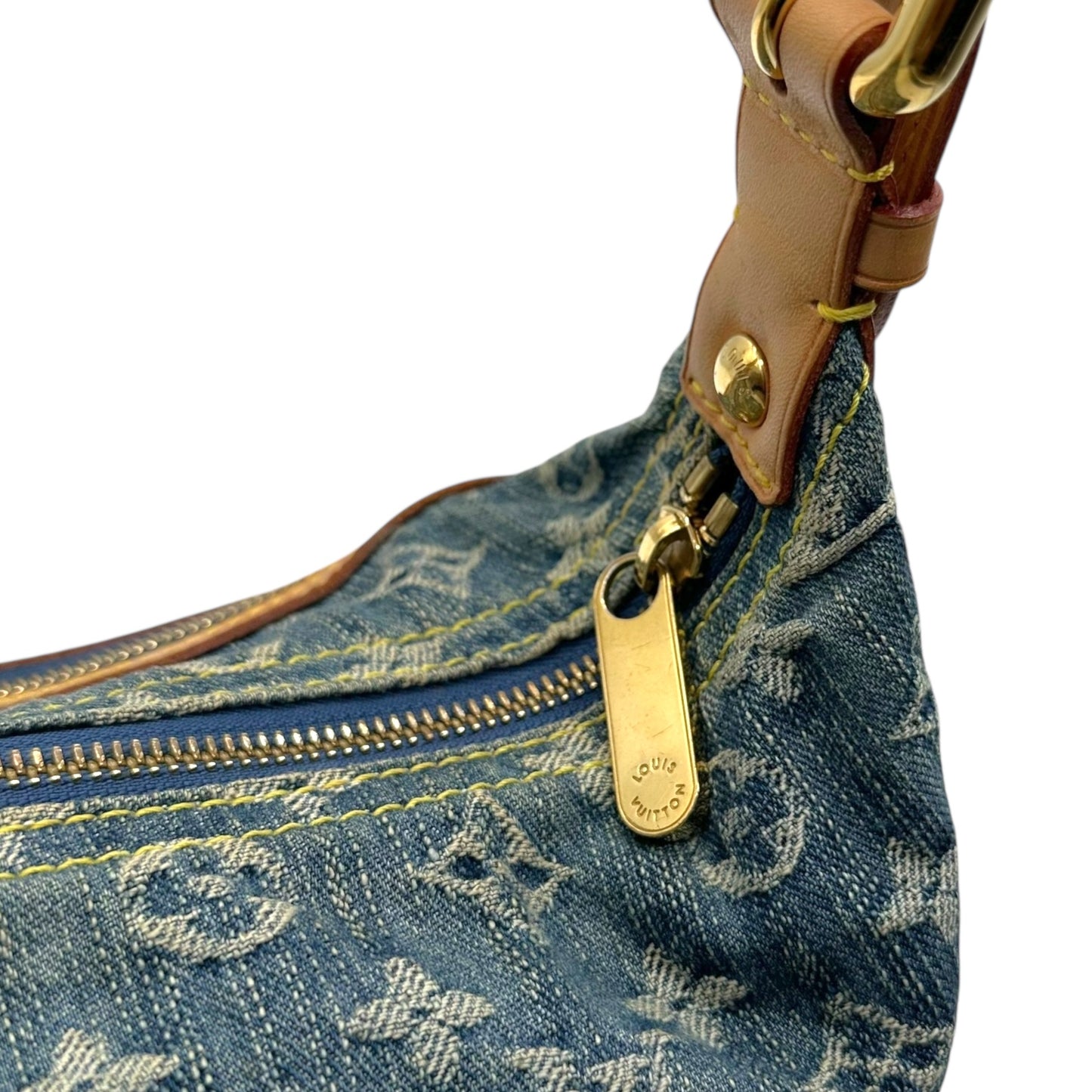 Louis Vuitton Blue Denim Baggy PM Shoulder Bag