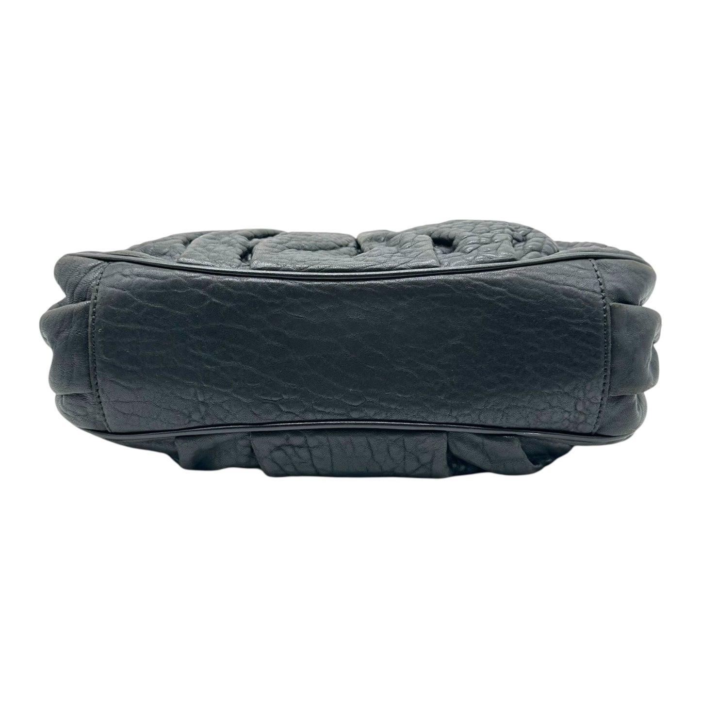 Fendi Black Leather Mia Logo Hardware Bag