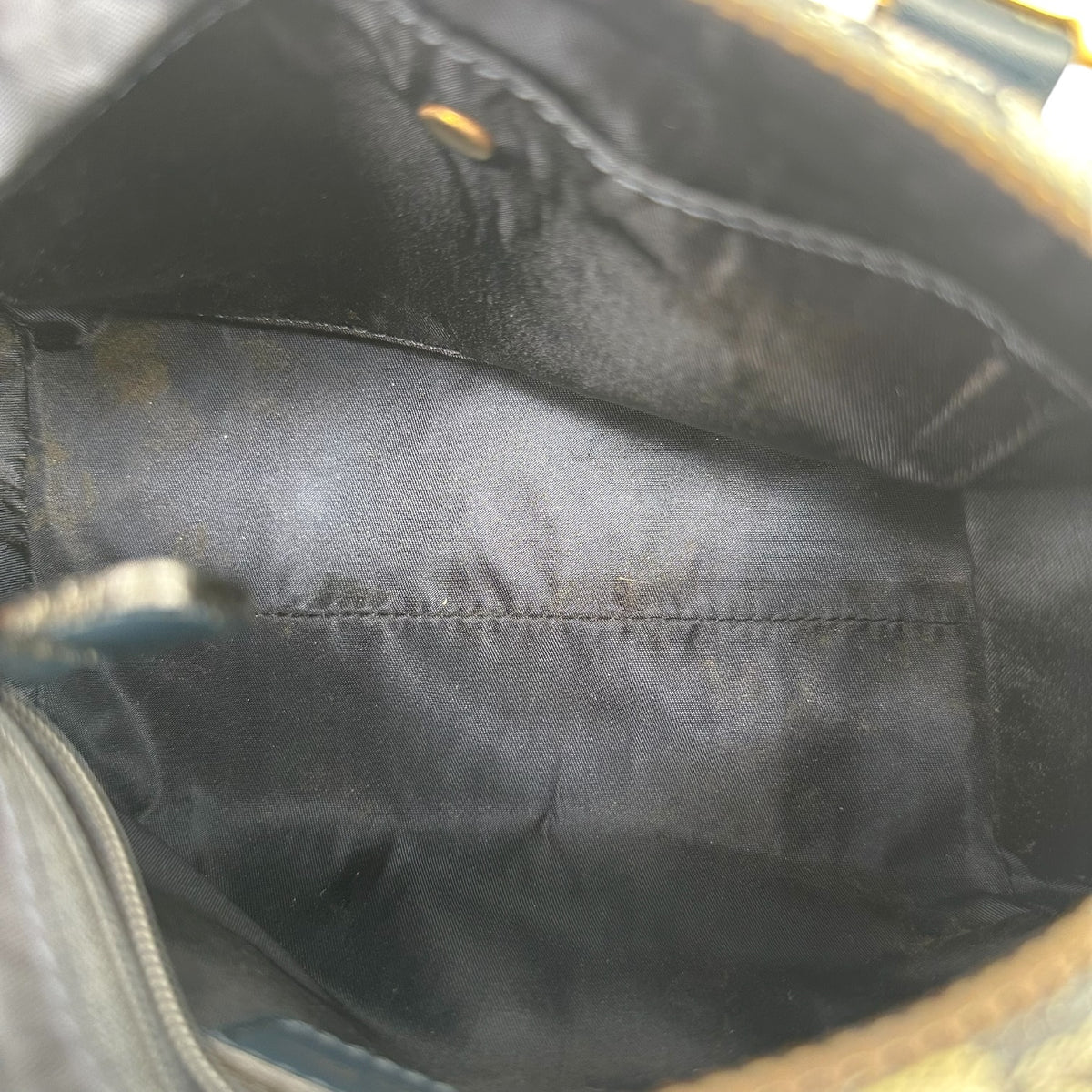 Christian Dior Mini Boston Bag Blue Trotter Monogram