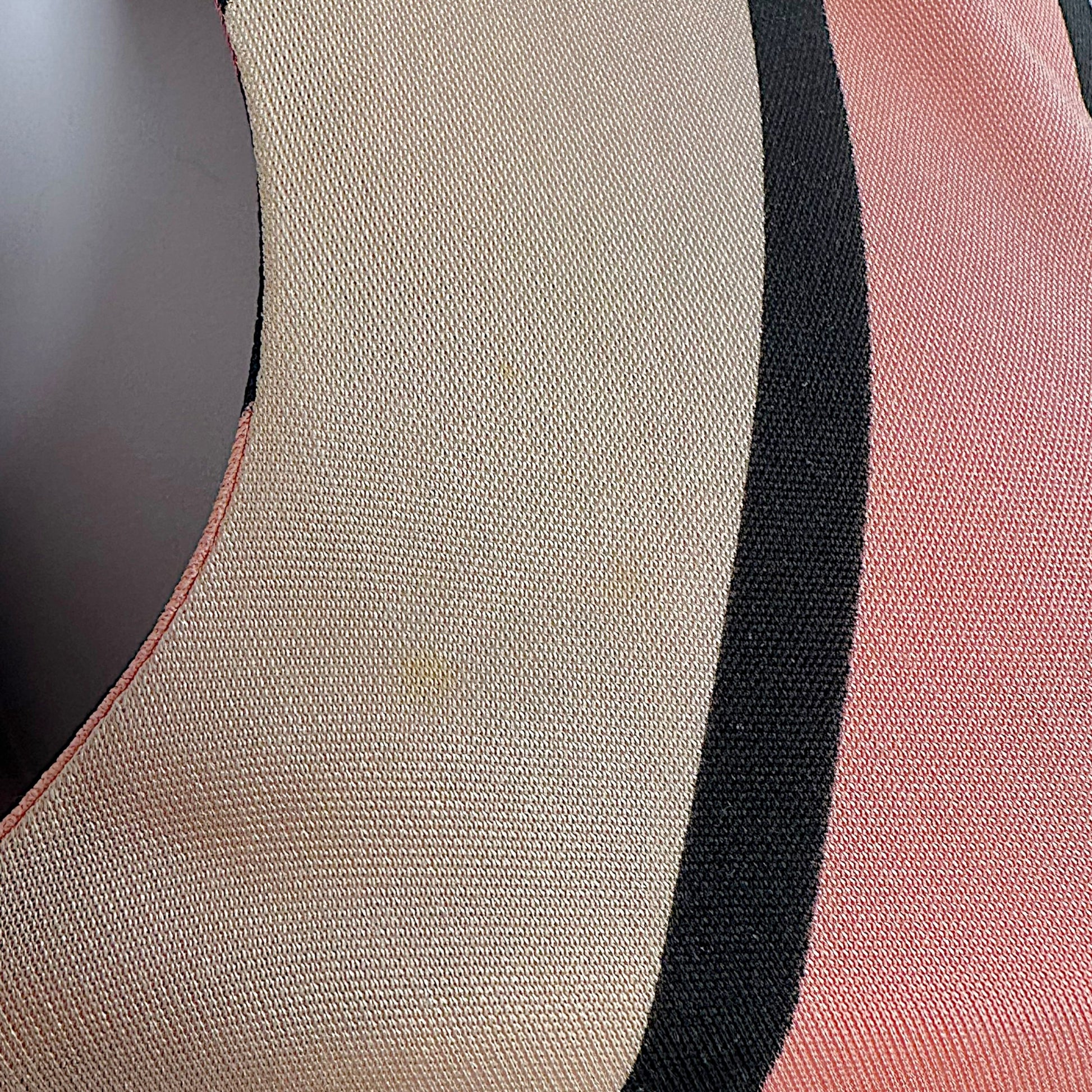 Emilio Pucci Wrap Dress Pink Blue Striped Geometric Border