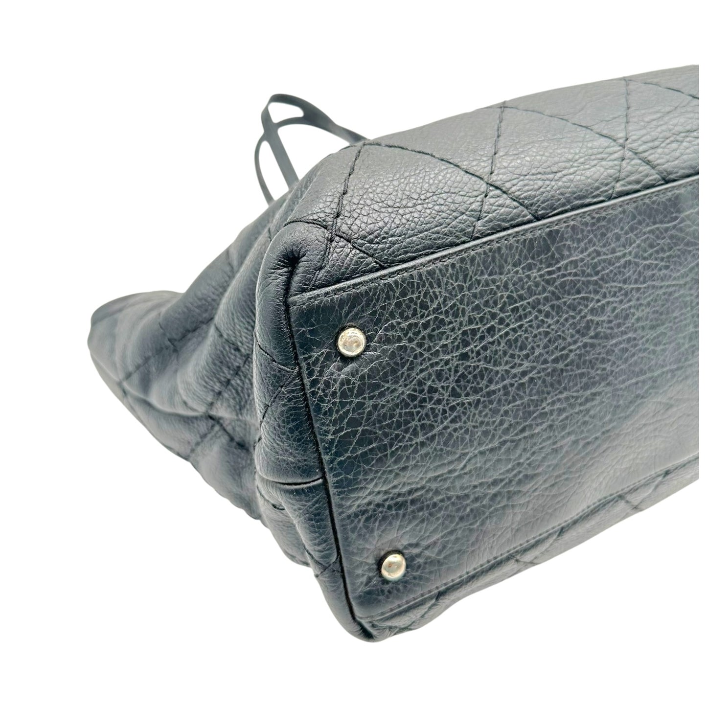 Chanel Black & Silver Matelasse On the Road Tote Bag 2003-04