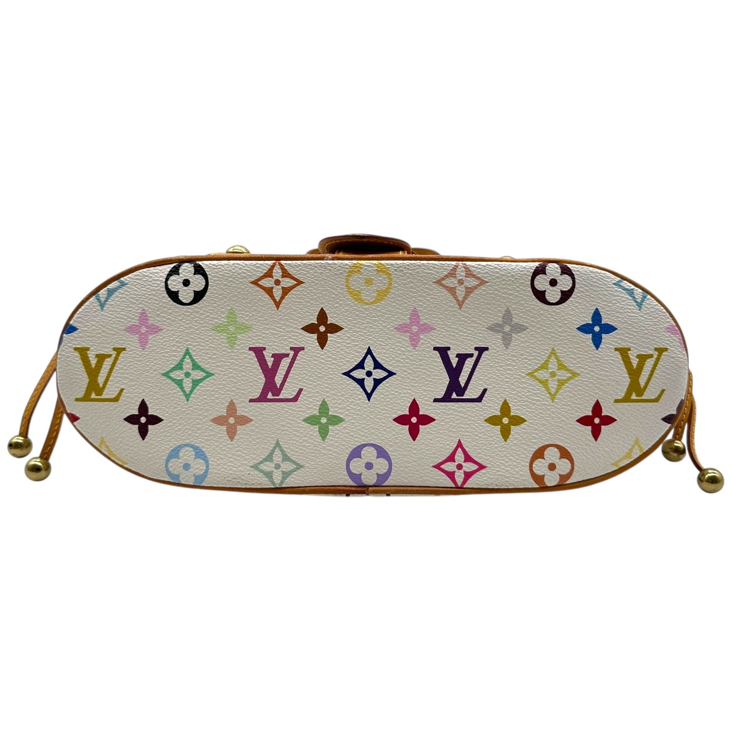 Louis Vuitton White Murakami Multicolor Theda GM Bag RARE