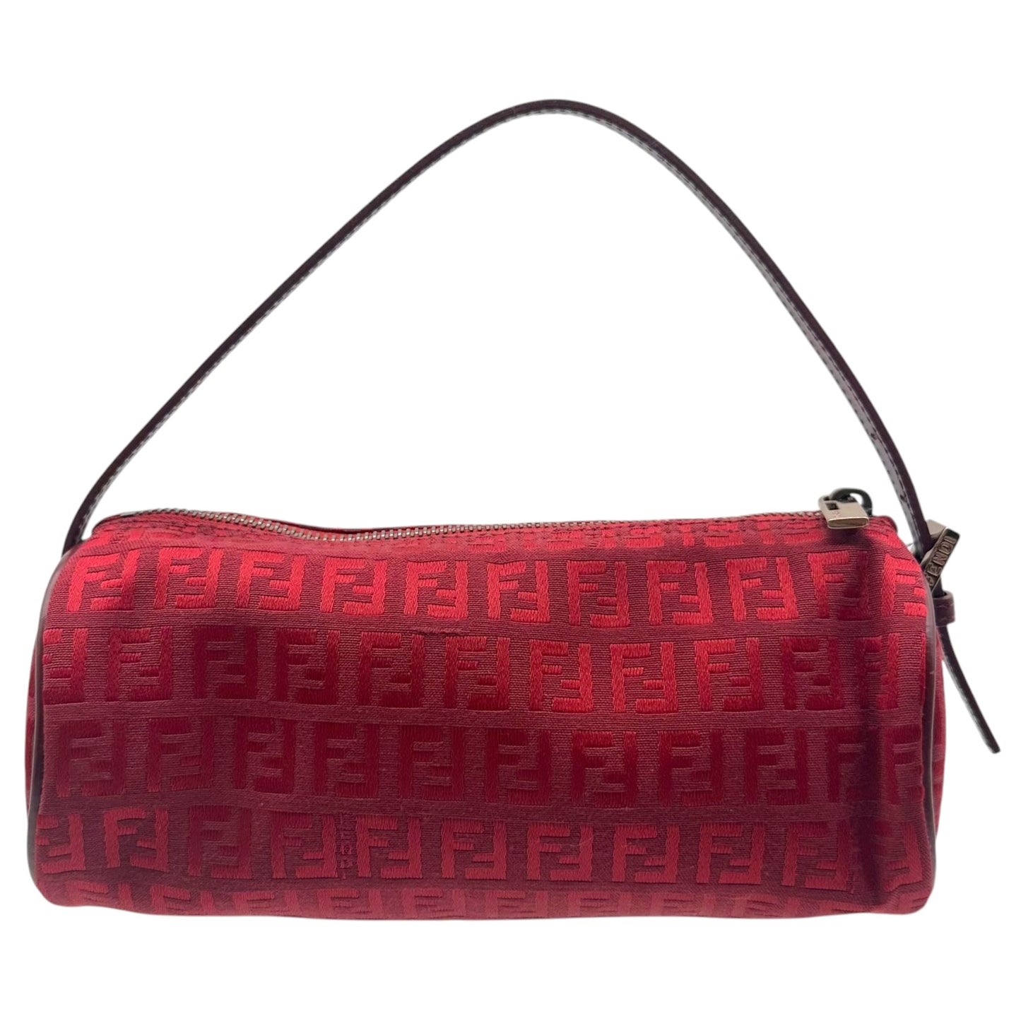 Fendi Mini Papillon Pochette Bag Red Zucchino Monogram